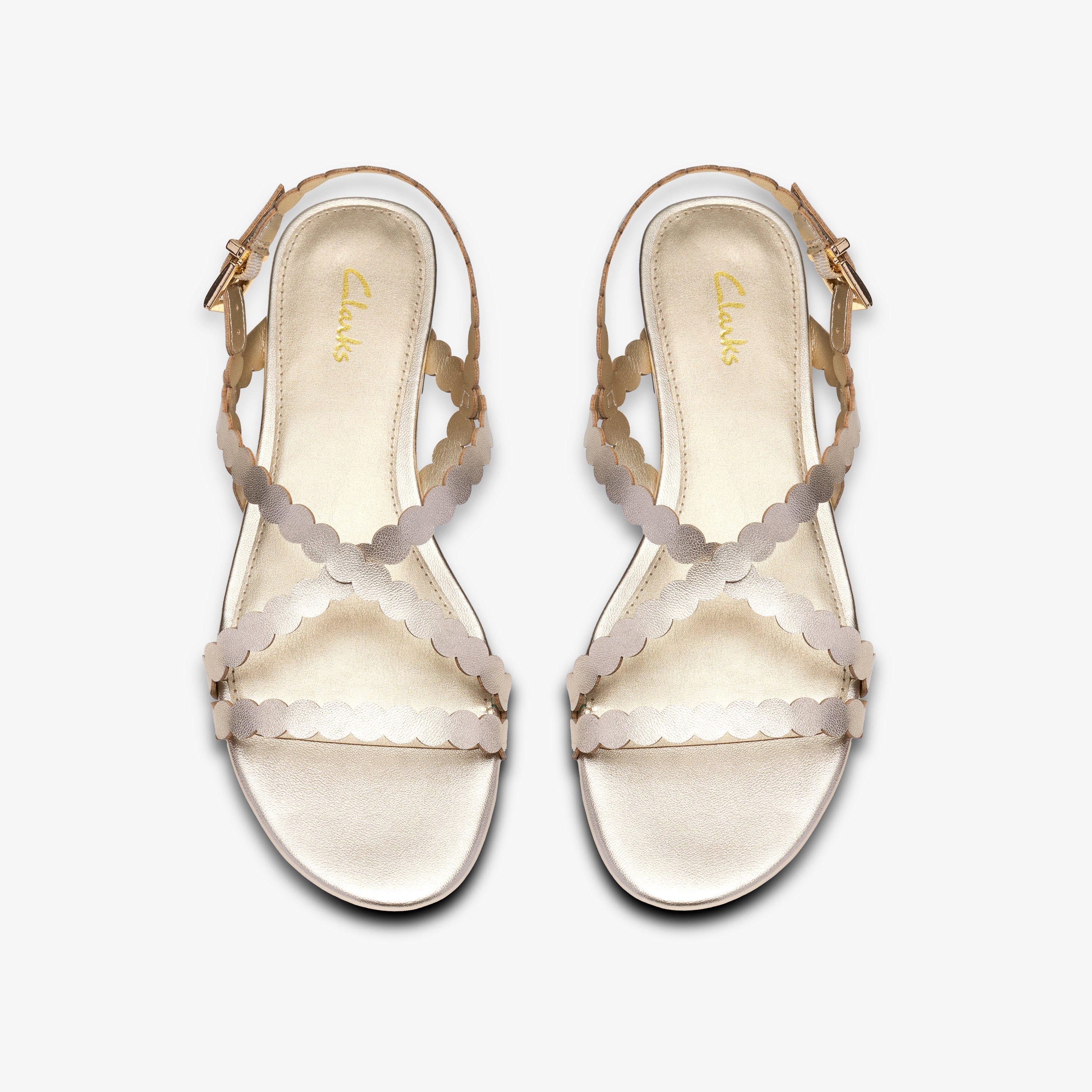 Kediri Strap Gold Flat Sandals, view 6 of 6