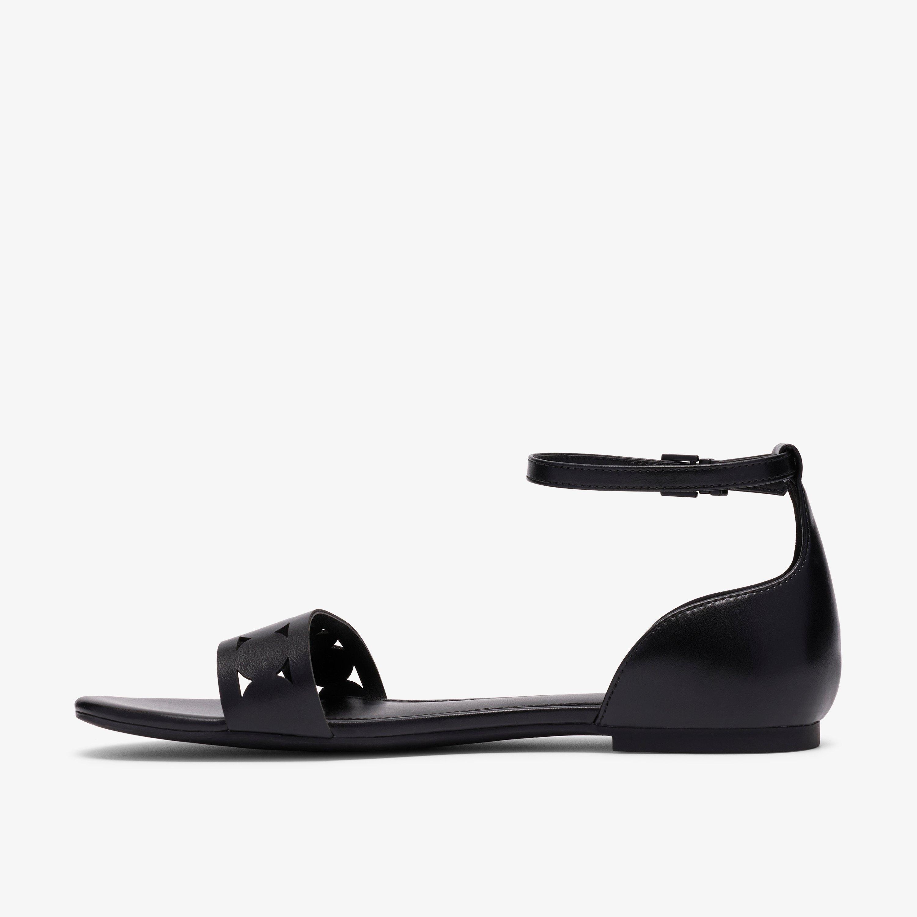 Kediri Part Black Flat Sandals, view 2 of 6