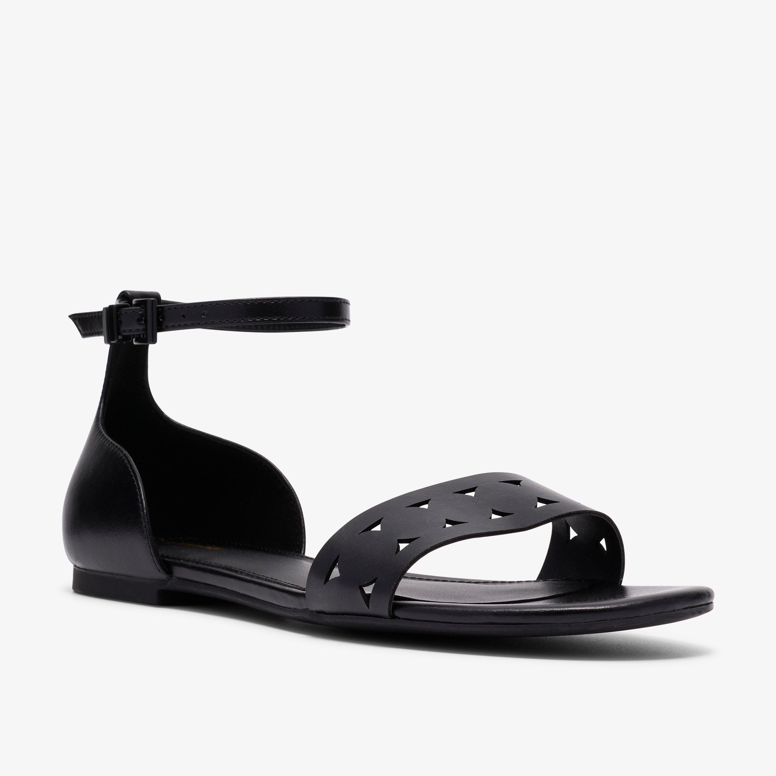 Kediri Part Black Flat Sandals, view 4 of 6