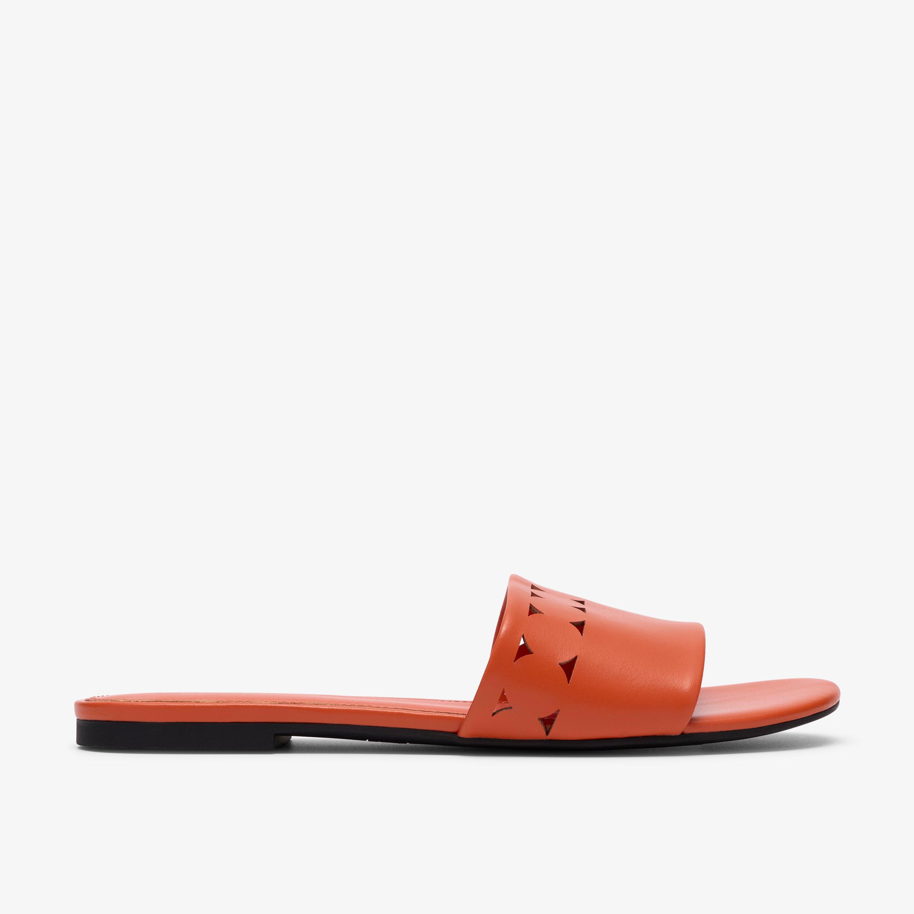 Kediri Mule Orange Mules Slip Ons Flat Sandals Sliders, view 1 of 6