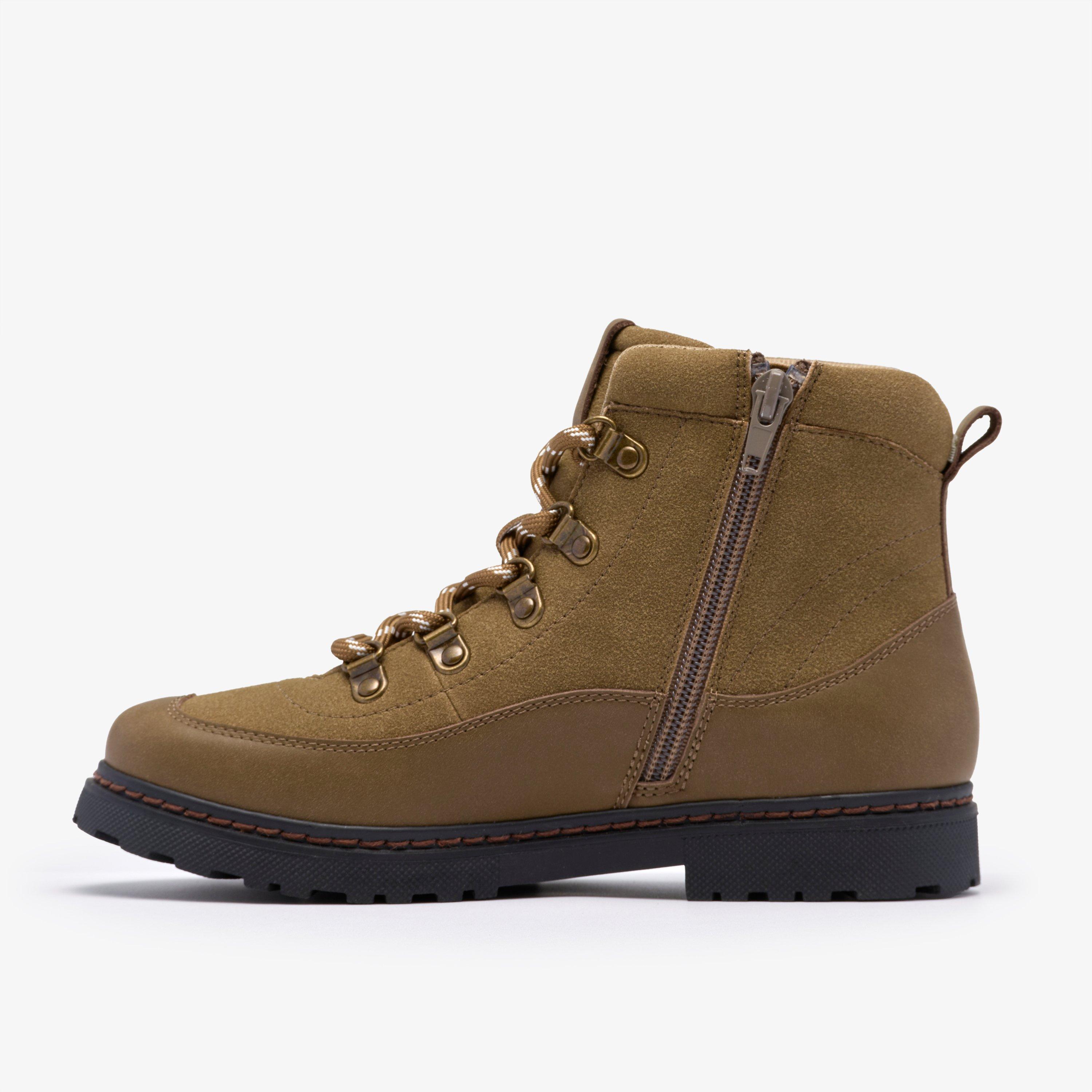 Adelaide Top Kid Khaki Ankle Boots Lace Up, view 2 of 6