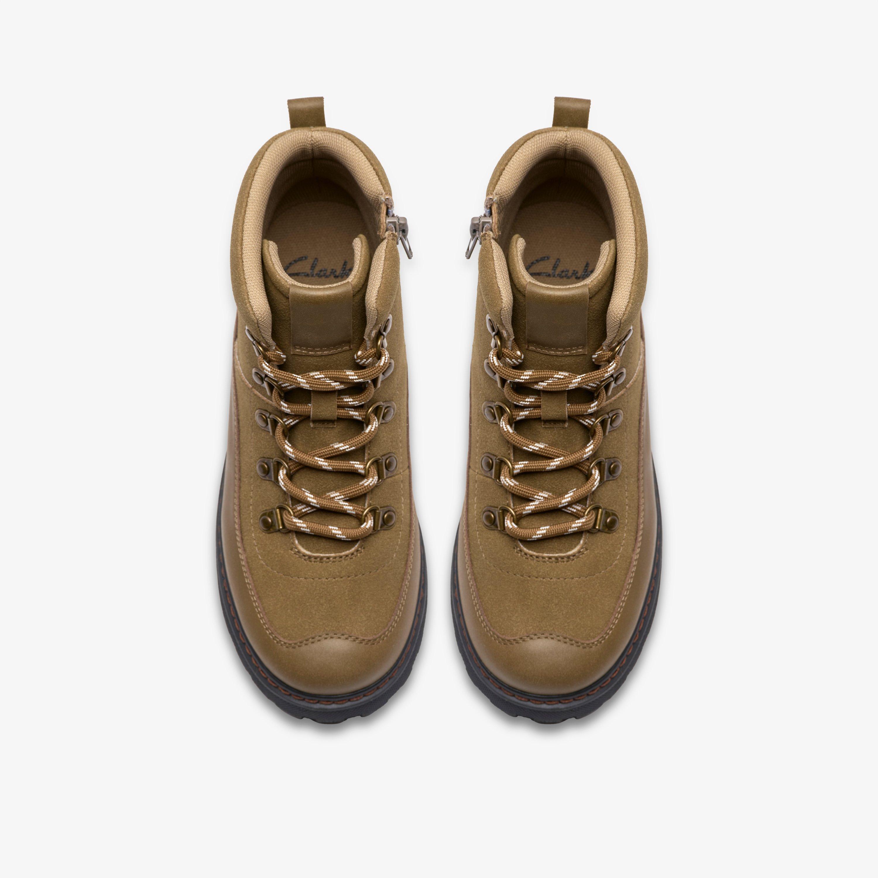 Adelaide Top Kid Khaki Ankle Boots Lace Up, view 6 of 6