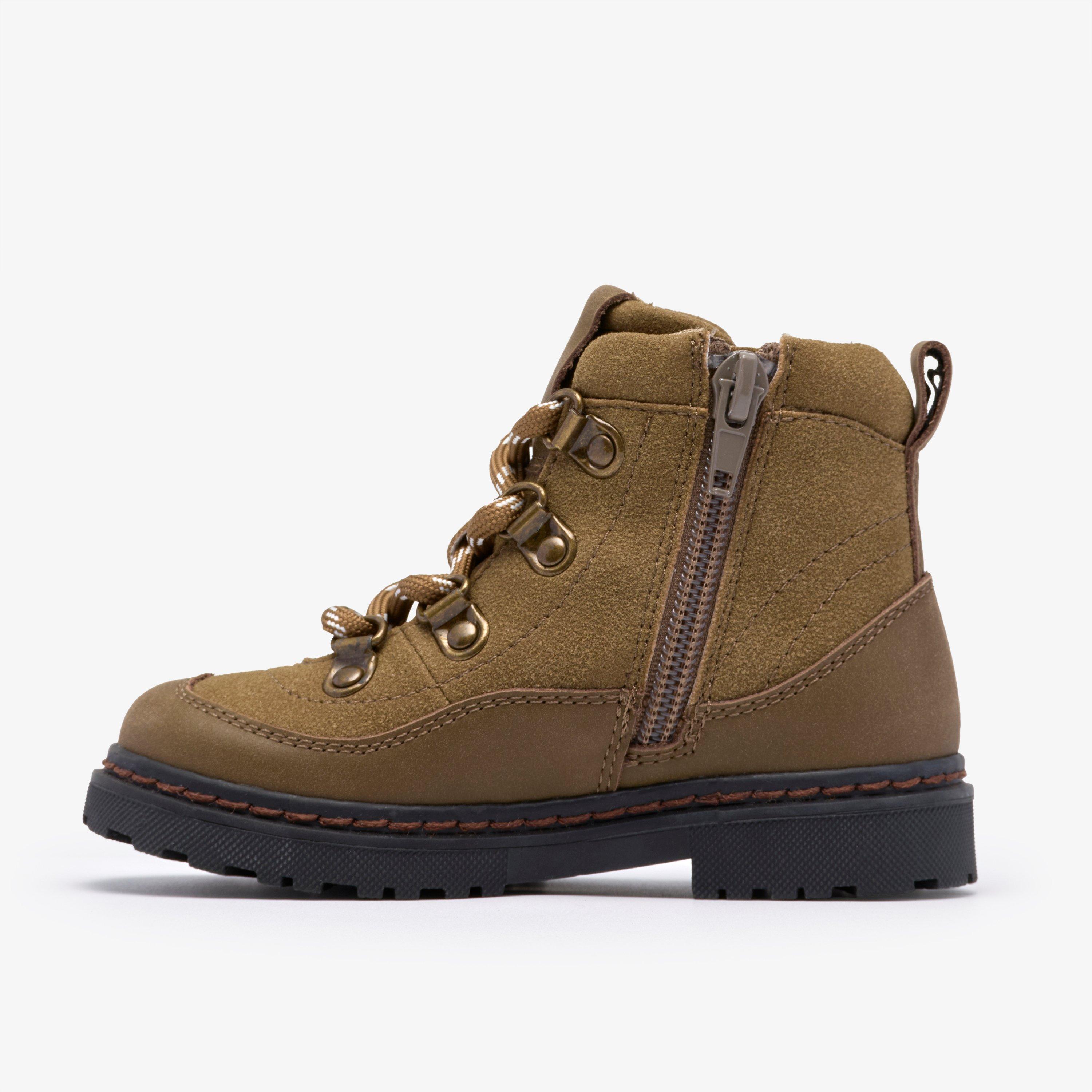 Adelaide Top Toddler Khaki Ankle Boots Lace Up, view 2 of 6
