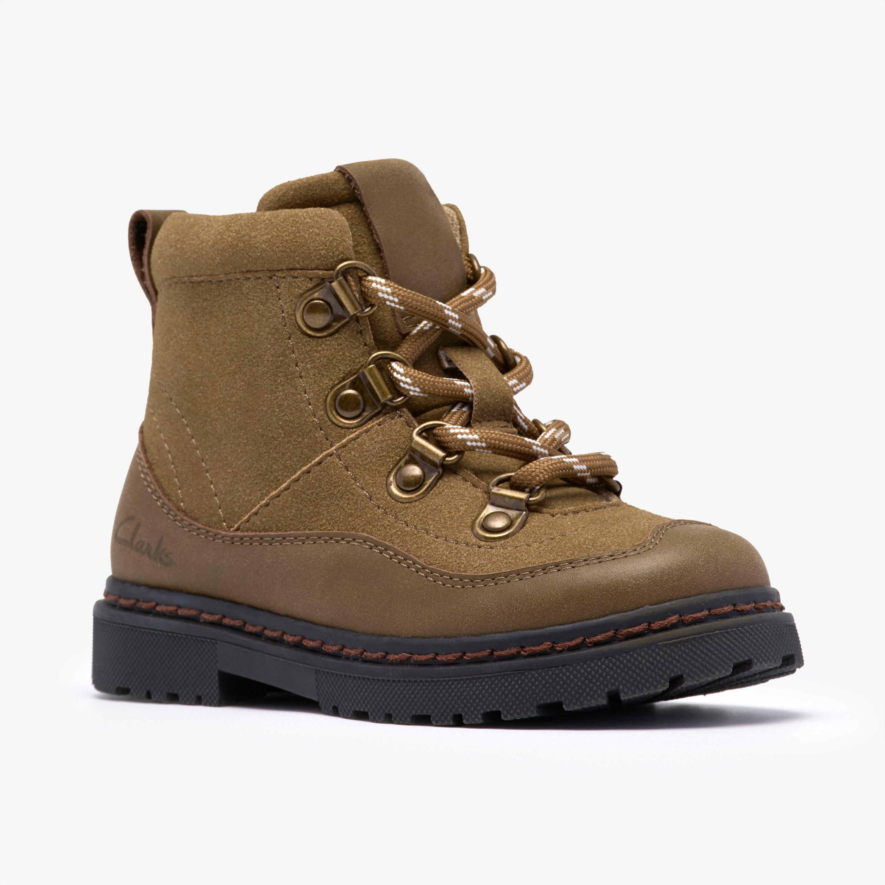 Adelaide Top Toddler Khaki Ankle Boots Lace Up, view 4 of 6