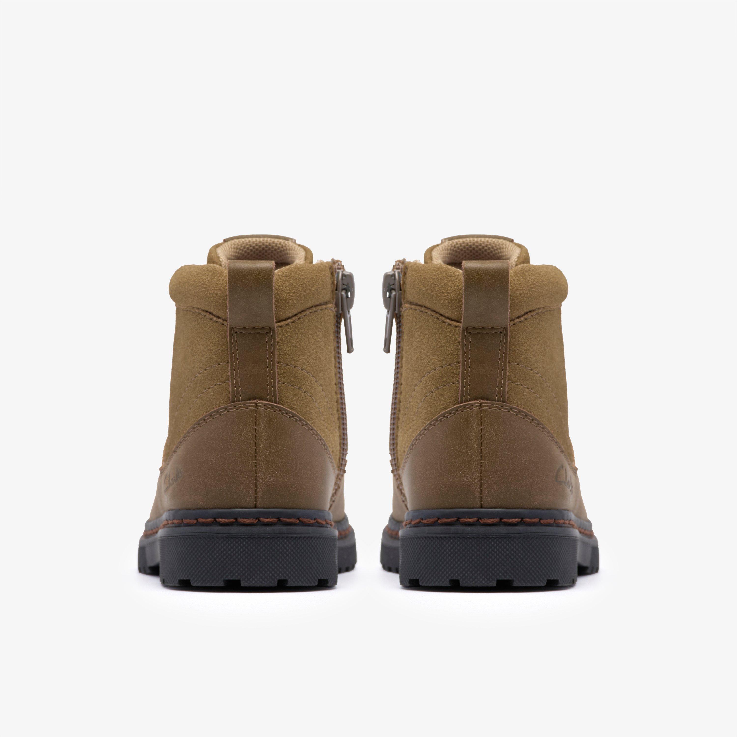 Adelaide Top Toddler Khaki Ankle Boots Lace Up, view 5 of 6