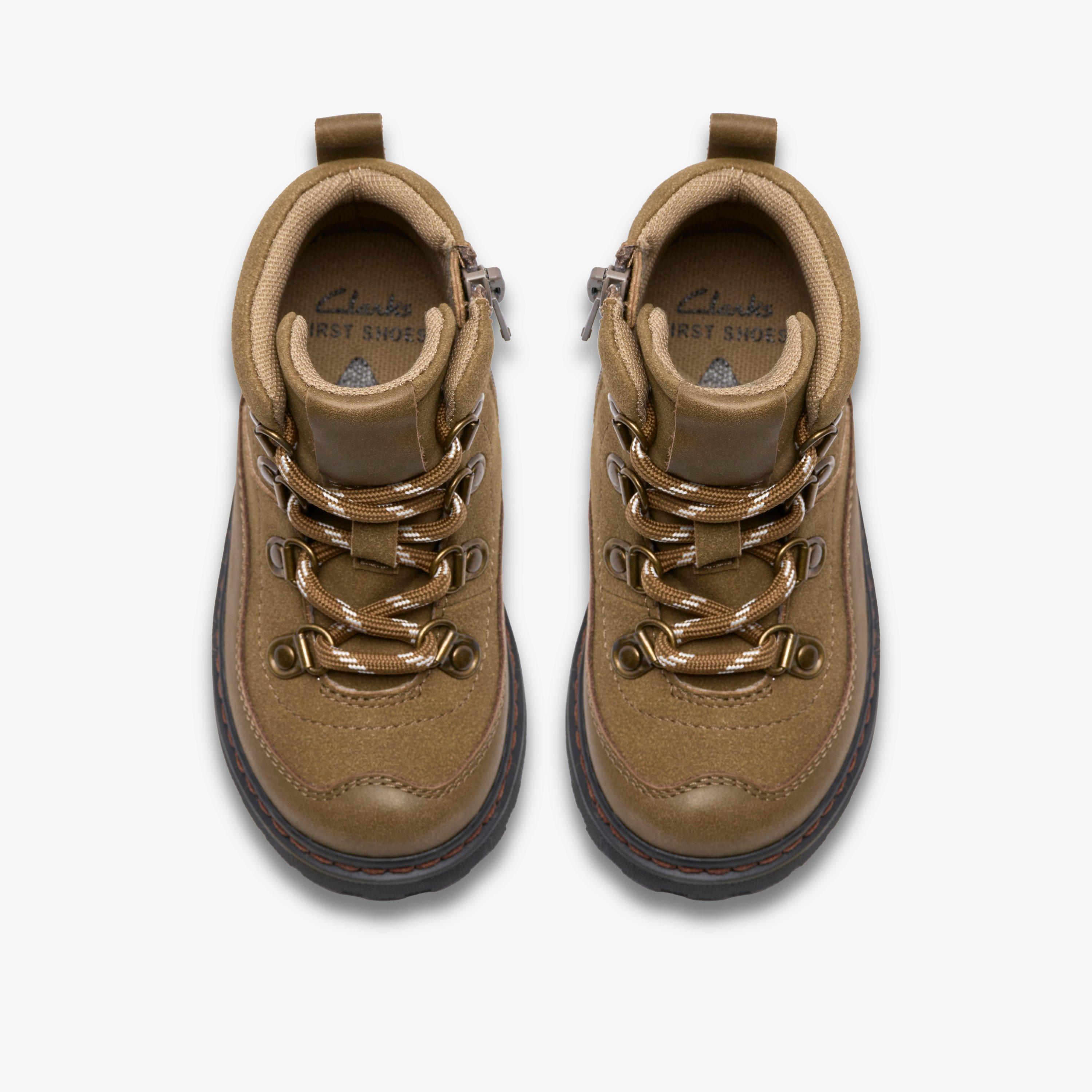 Adelaide Top Toddler Khaki Ankle Boots Lace Up, view 6 of 6
