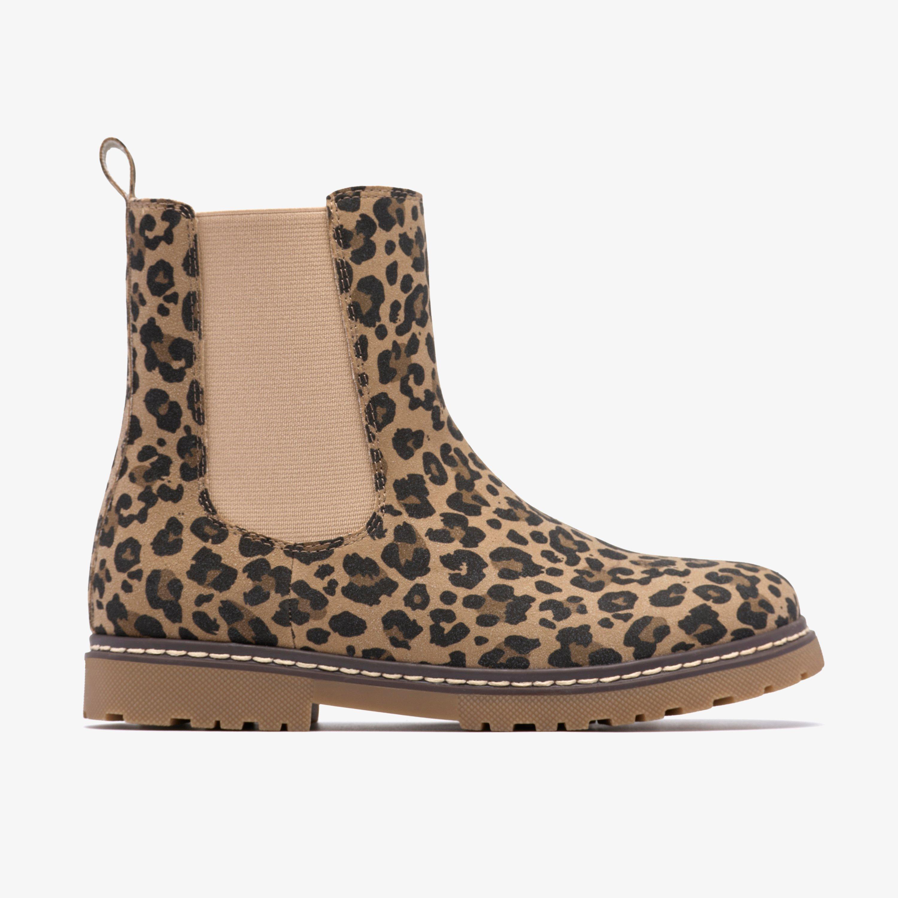 Adelaide Fly Kid Leopard Print Chelsea Boots Ankle Boots, view 1 of 6