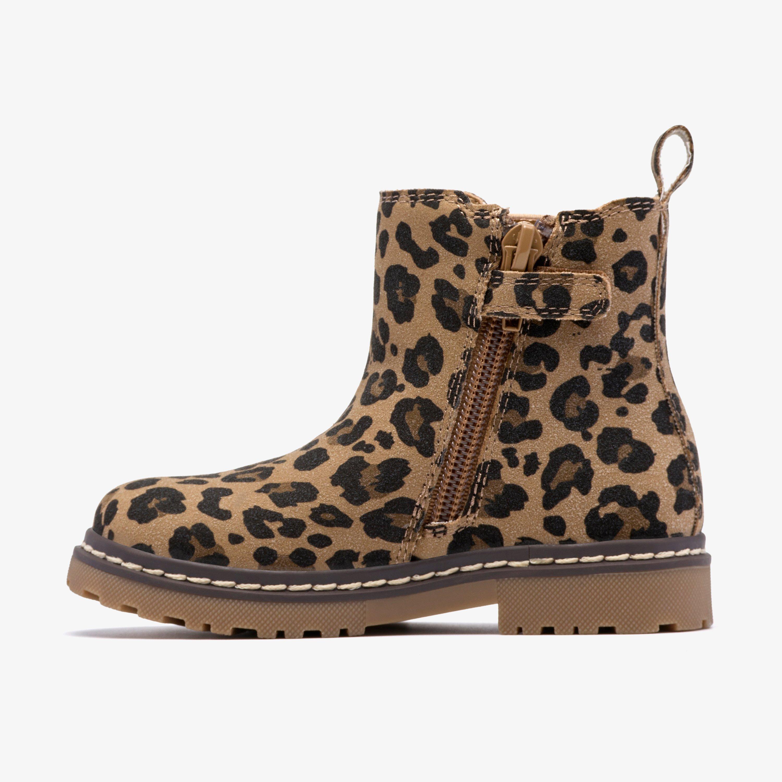Adelaide Fly Toddler Leopard Print Chelsea Boots Ankle Boots, view 2 of 6