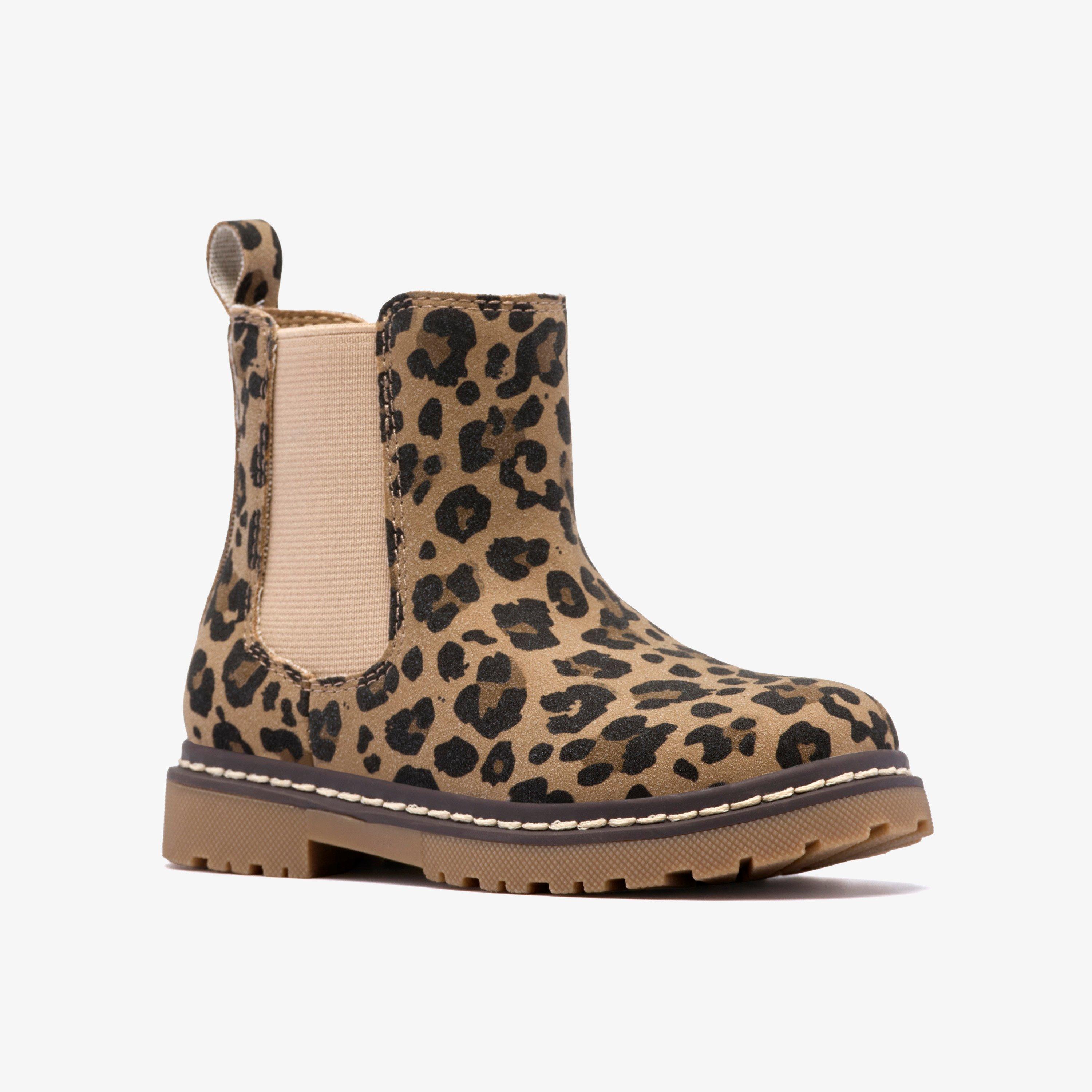 Adelaide Fly Toddler Leopard Print Chelsea Boots Ankle Boots, view 4 of 6