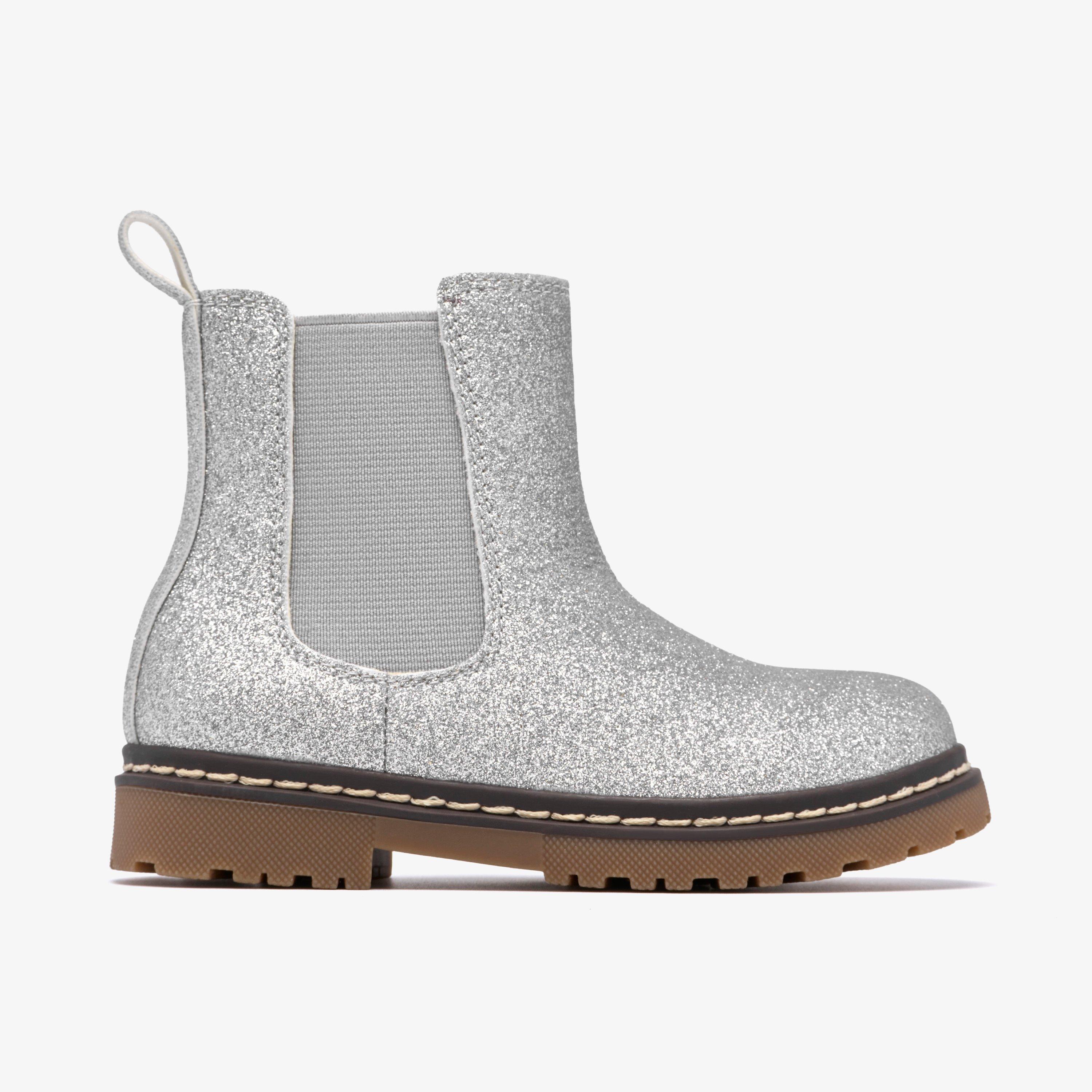 Adelaide Fly Toddler Silver Metallic Chelsea Boots Ankle Boots, view 1 of 6
