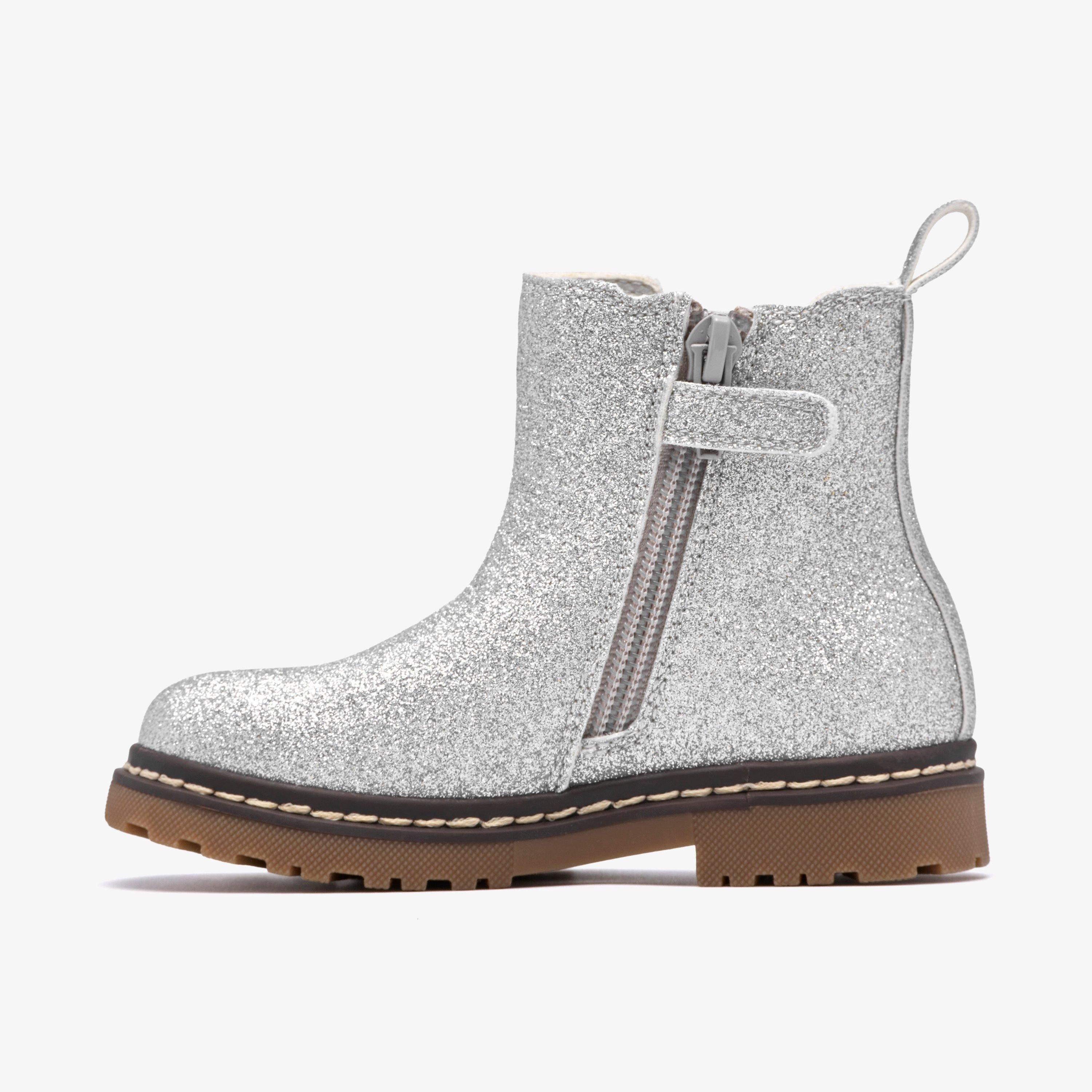 Adelaide Fly Toddler Silver Metallic Chelsea Boots Ankle Boots, view 2 of 6