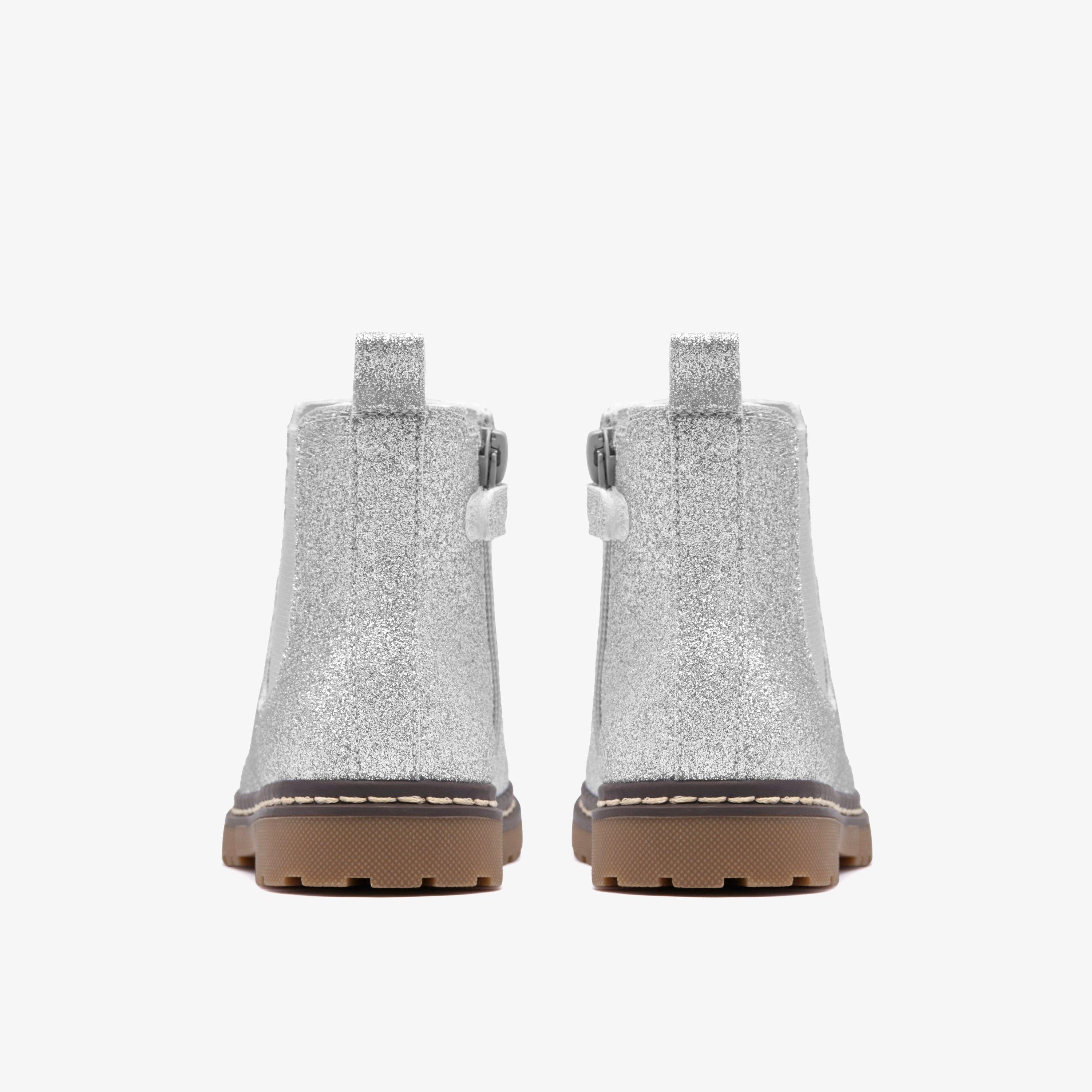 Adelaide Fly Toddler Silver Metallic Chelsea Boots Ankle Boots, view 5 of 6