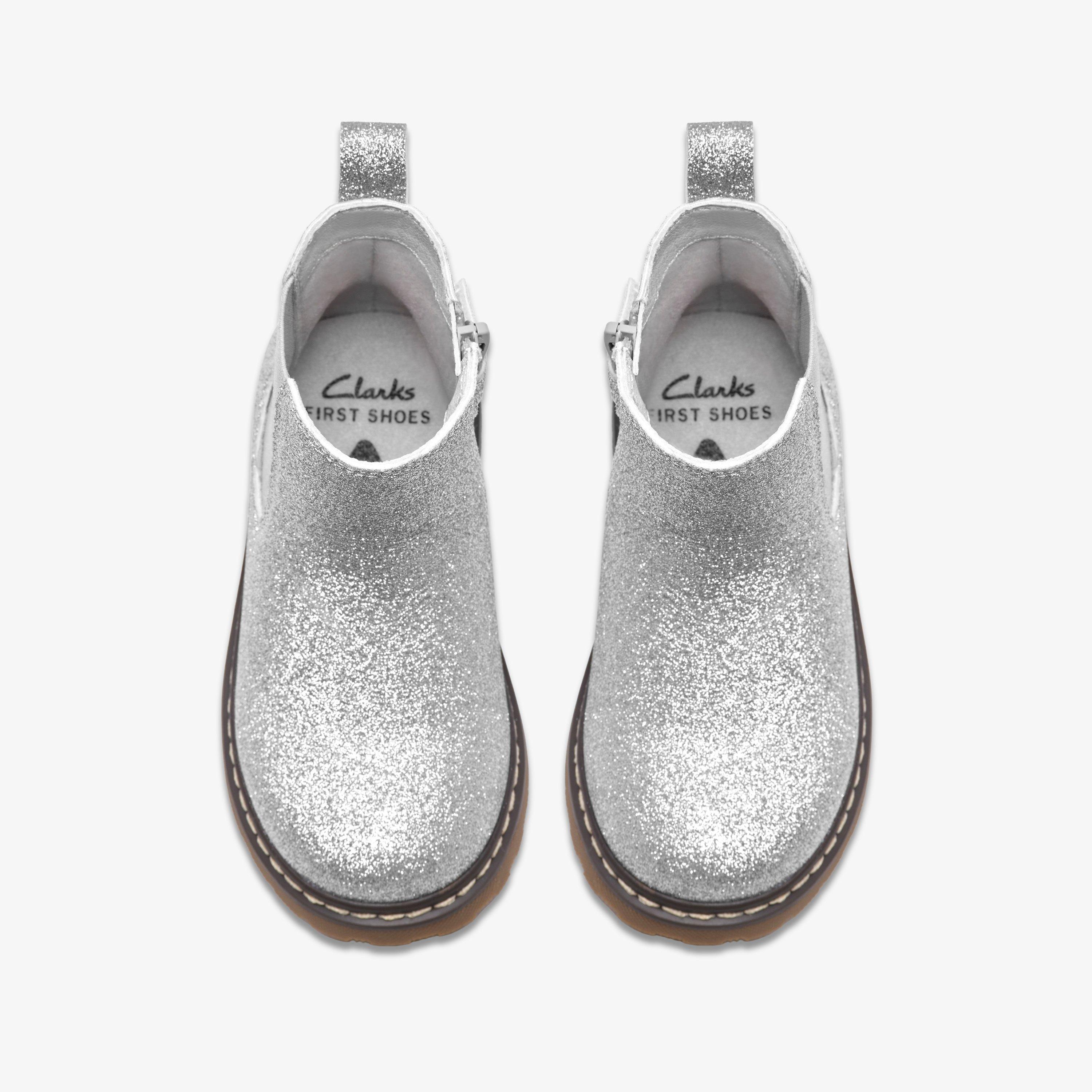 Adelaide Fly Toddler Silver Metallic Chelsea Boots Ankle Boots, view 6 of 6