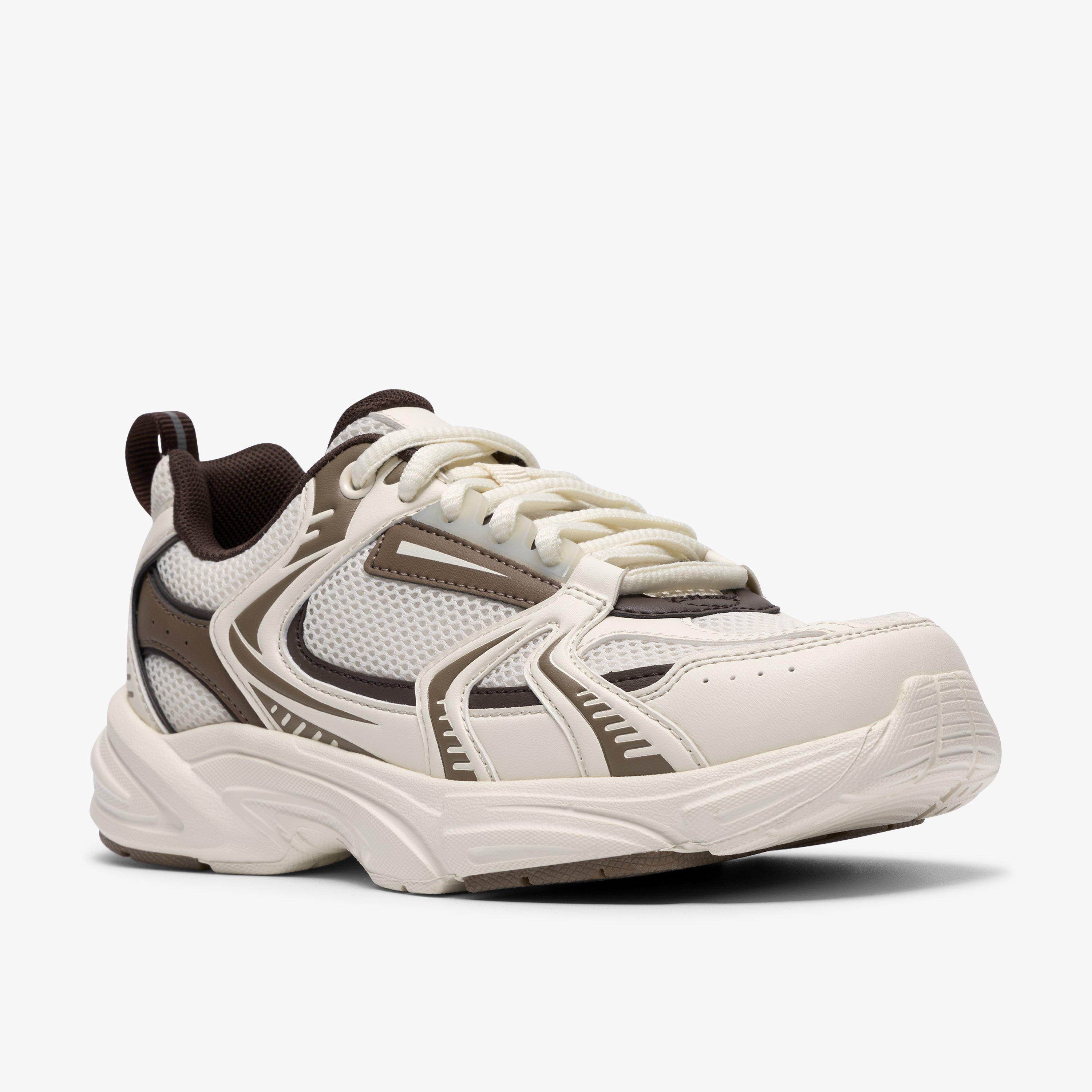 Crafton Park Older Off White Combination Trainers, view 4 of 6