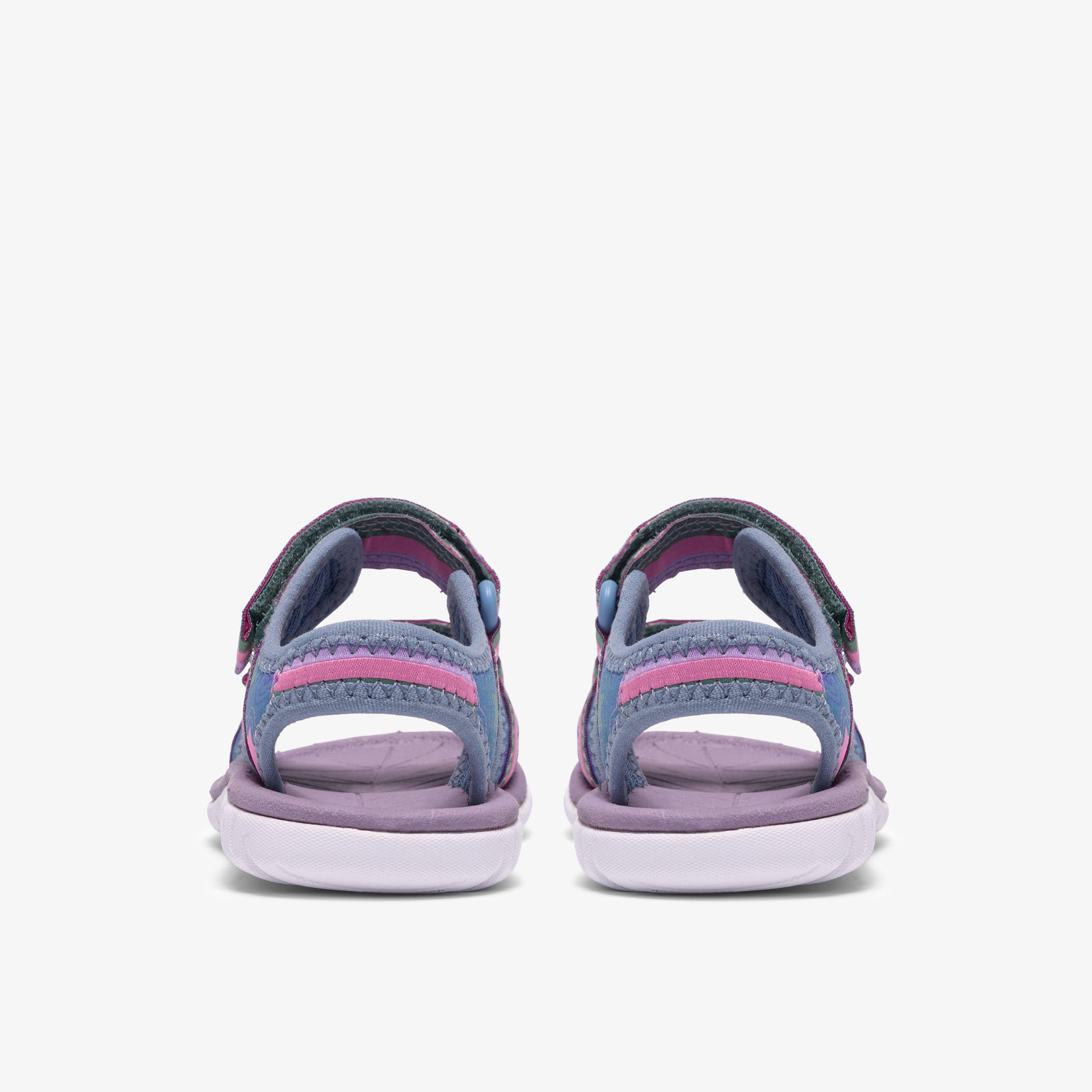 Surfing Tide Toddler Denim Flat Sandals Riptape, view 5 of 6