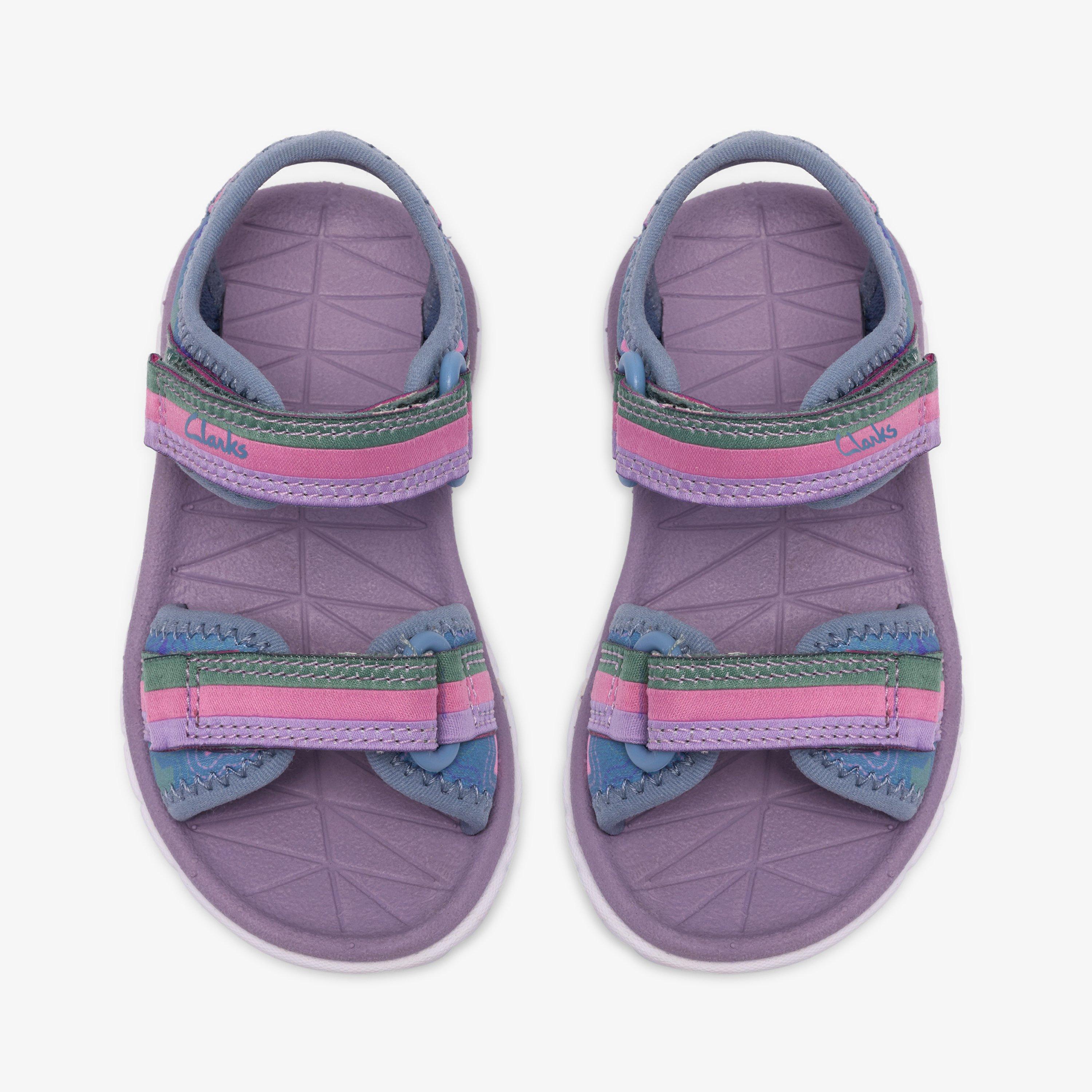 Surfing Tide Toddler Denim Flat Sandals Riptape, view 6 of 6