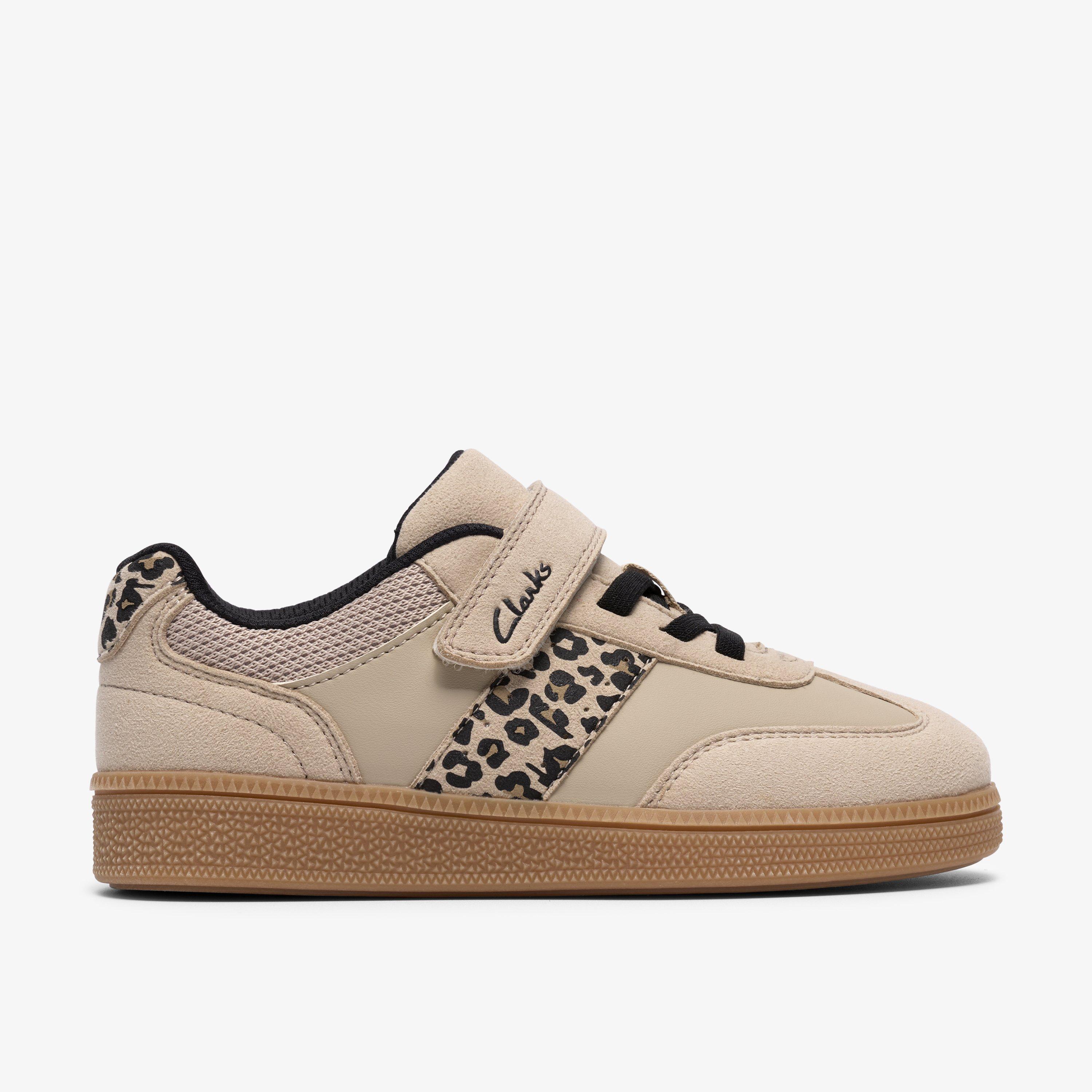 Cypress Step Kid Beige Combination Trainers Riptape, view 1 of 6