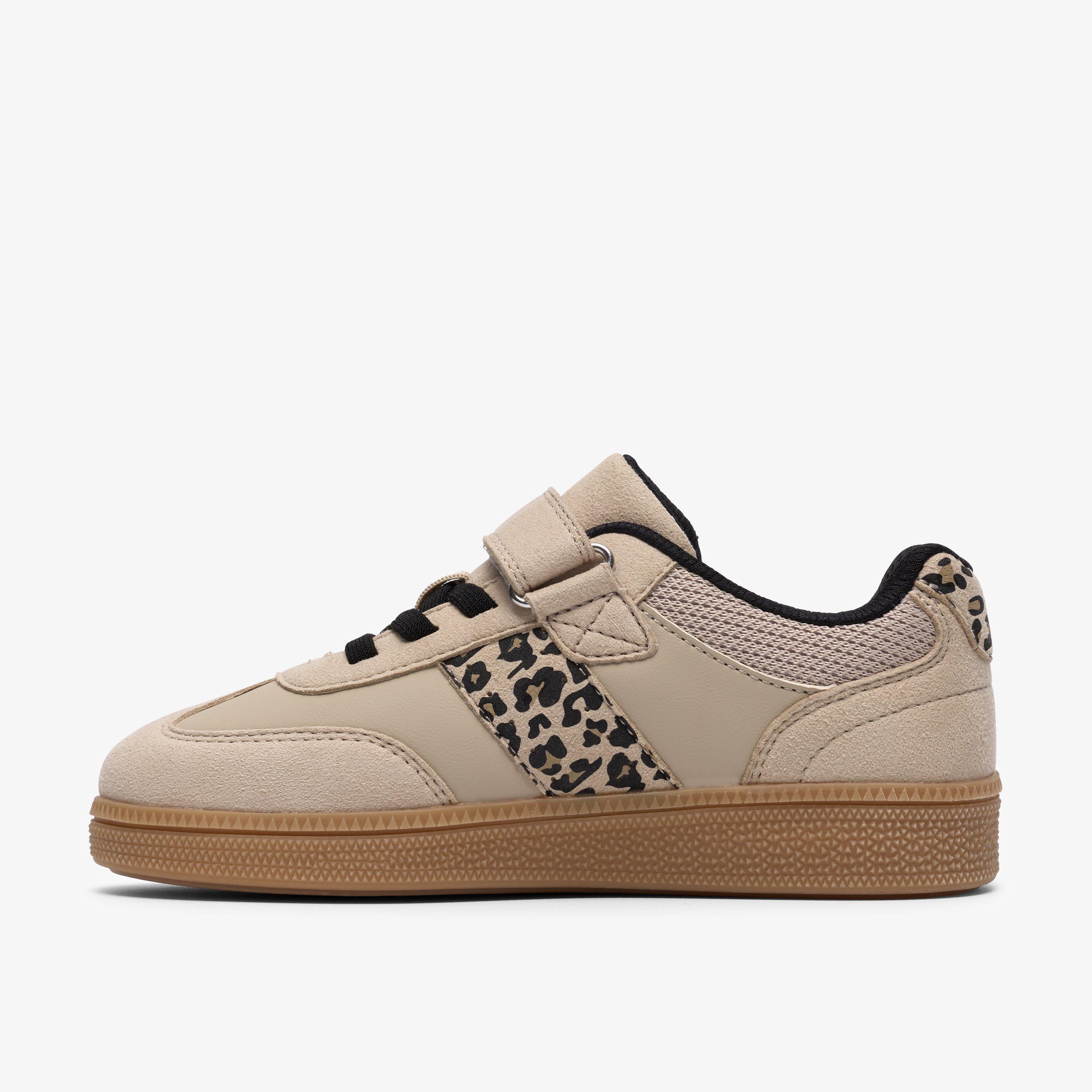 Cypress Step Kid Beige Combination Trainers Riptape, view 2 of 6