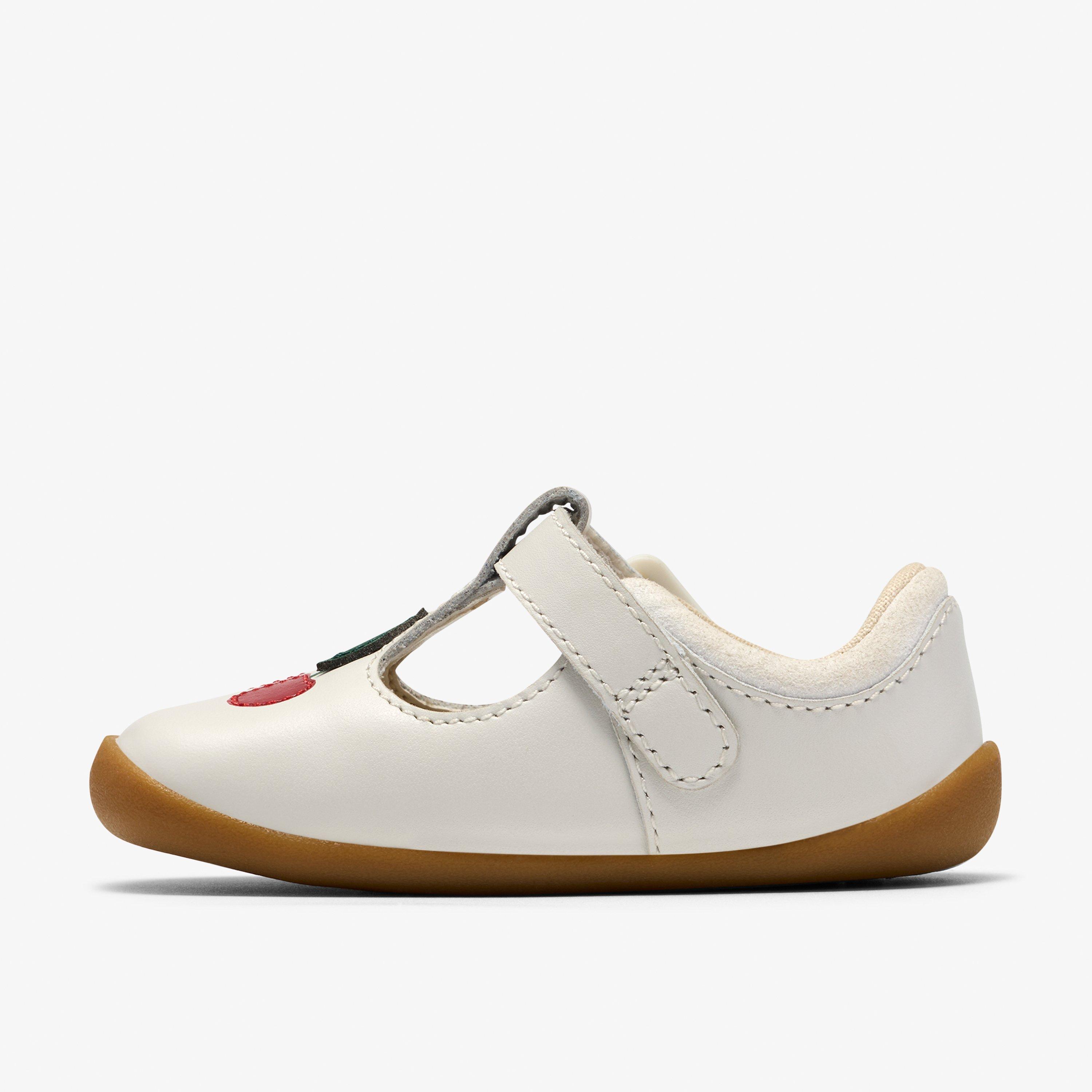 Roamer Ruby Toddler White Pre Walker T Bar Shoes, view 2 of 6