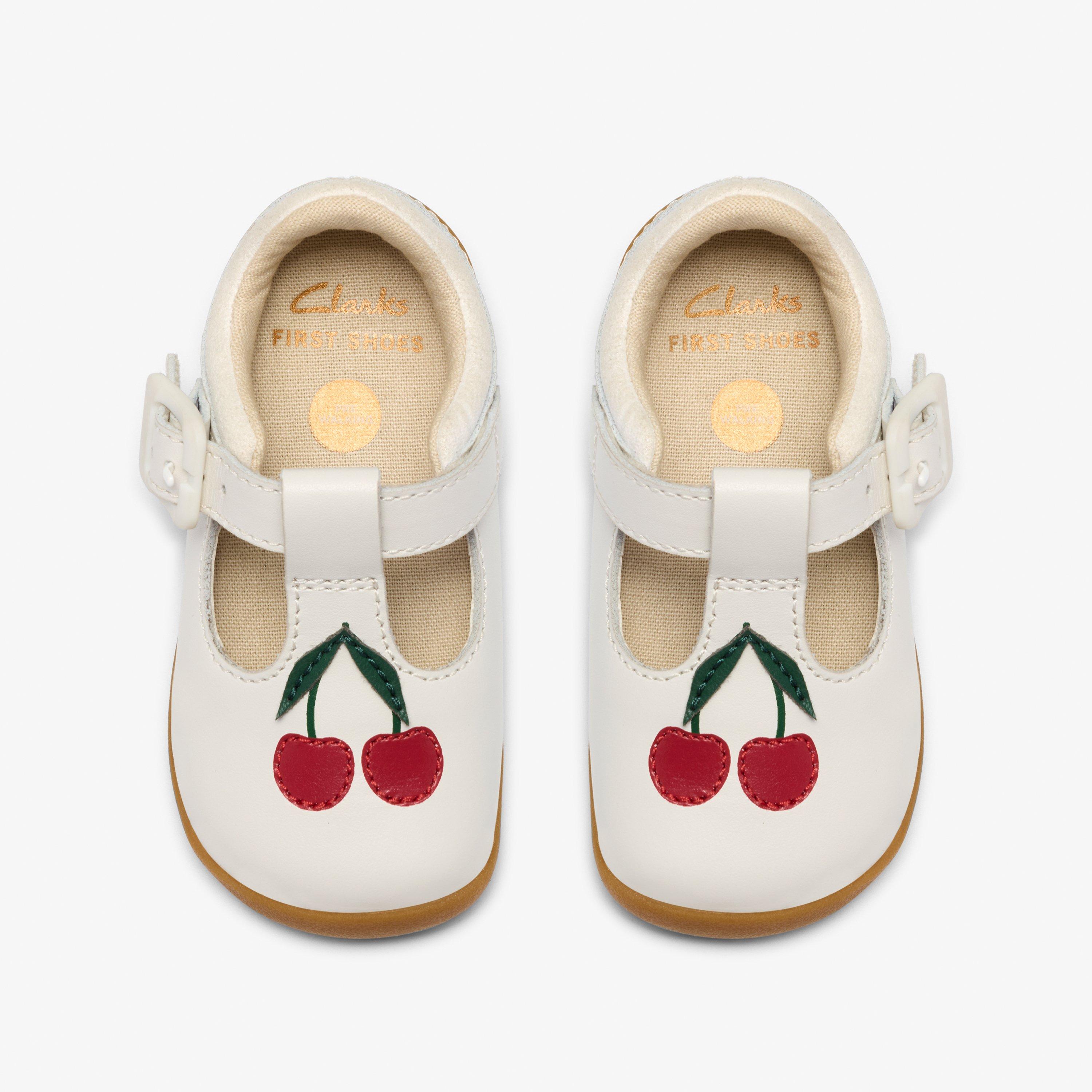 Roamer Ruby Toddler White Pre Walker T Bar Shoes, view 6 of 6