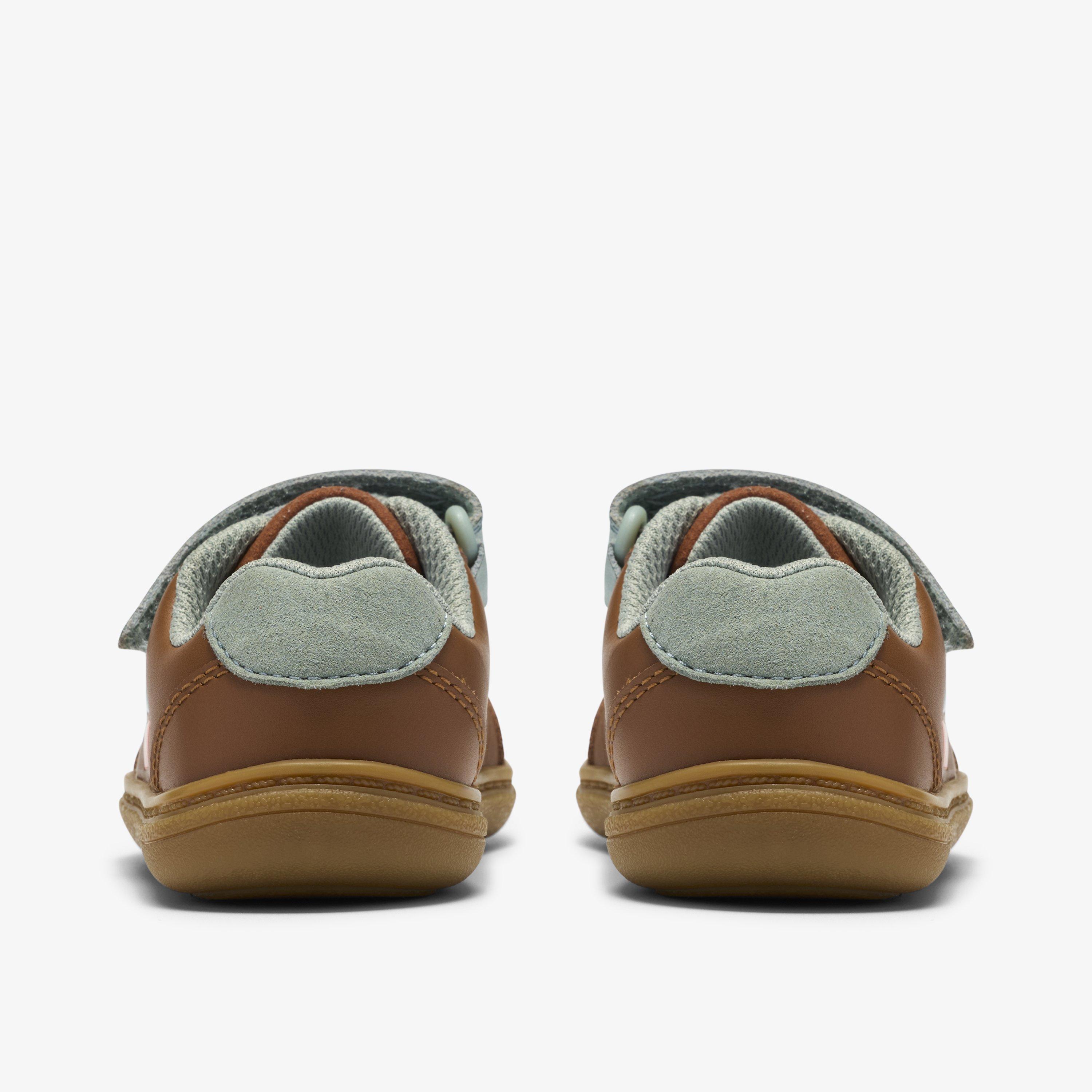Flash Coast Toddler Tan Leather Riptape, view 5 of 6