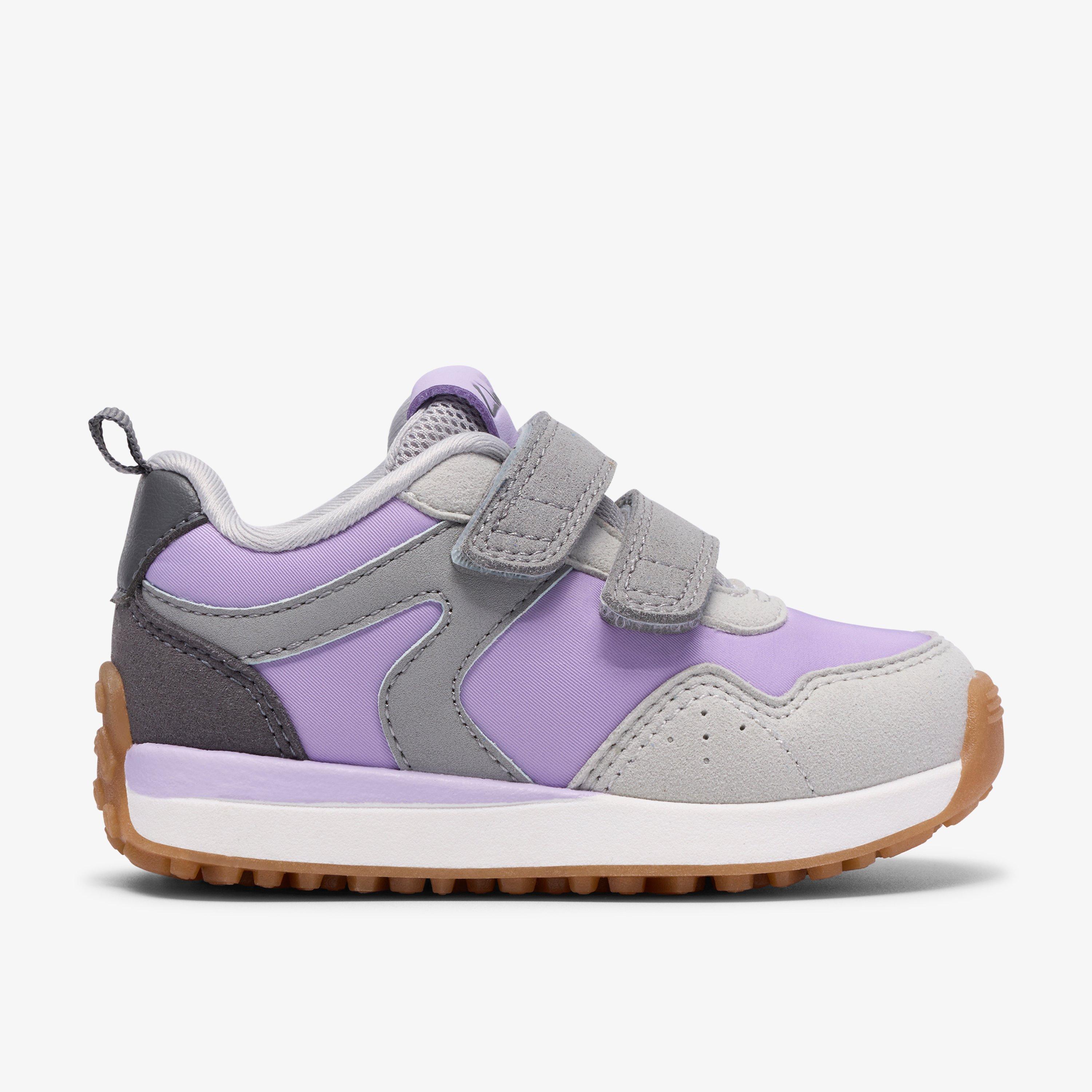 Dyrham Dash Toddler Lilac Combination Trainers Riptape, view 1 of 6
