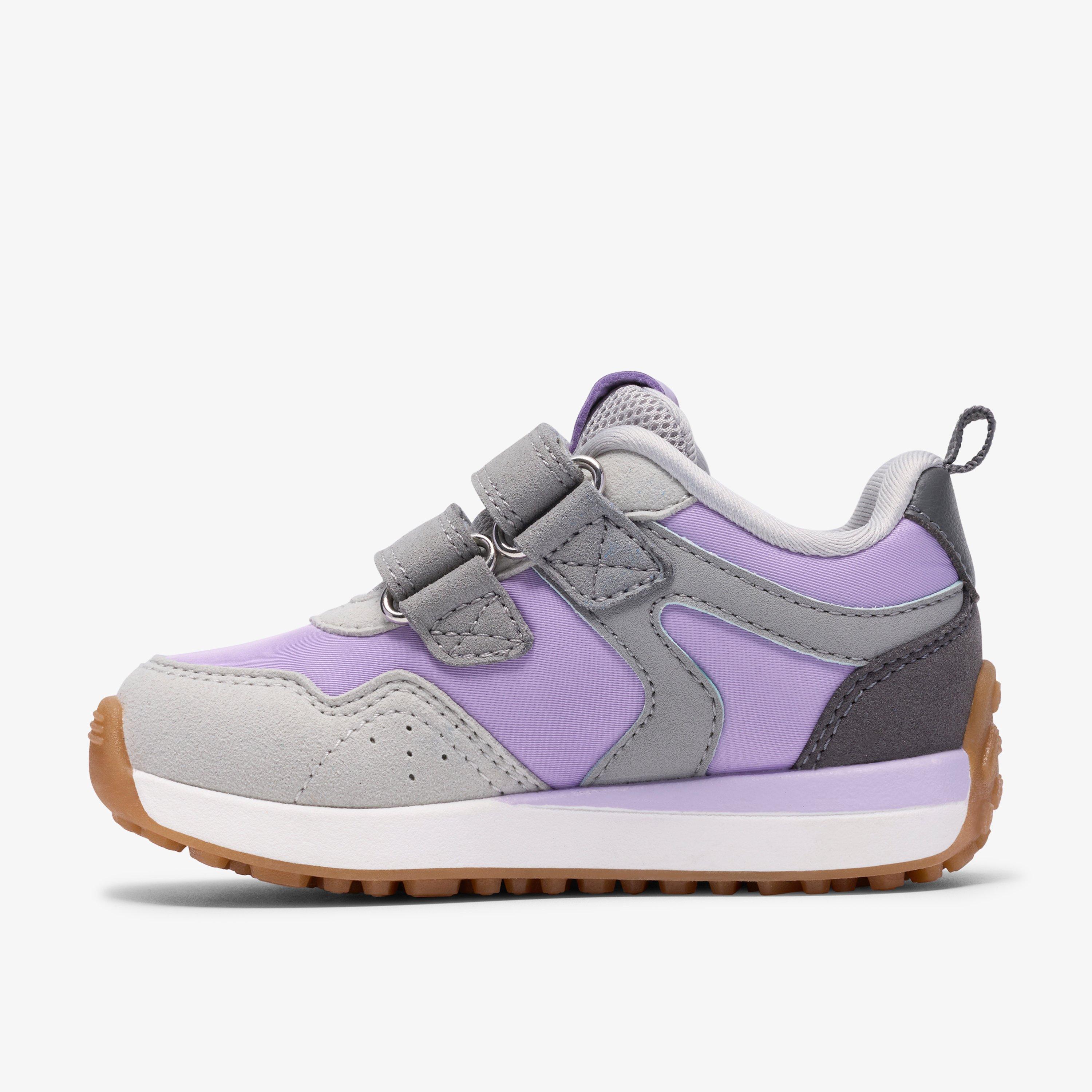 Dyrham Dash Toddler Lilac Combination Trainers Riptape, view 2 of 6