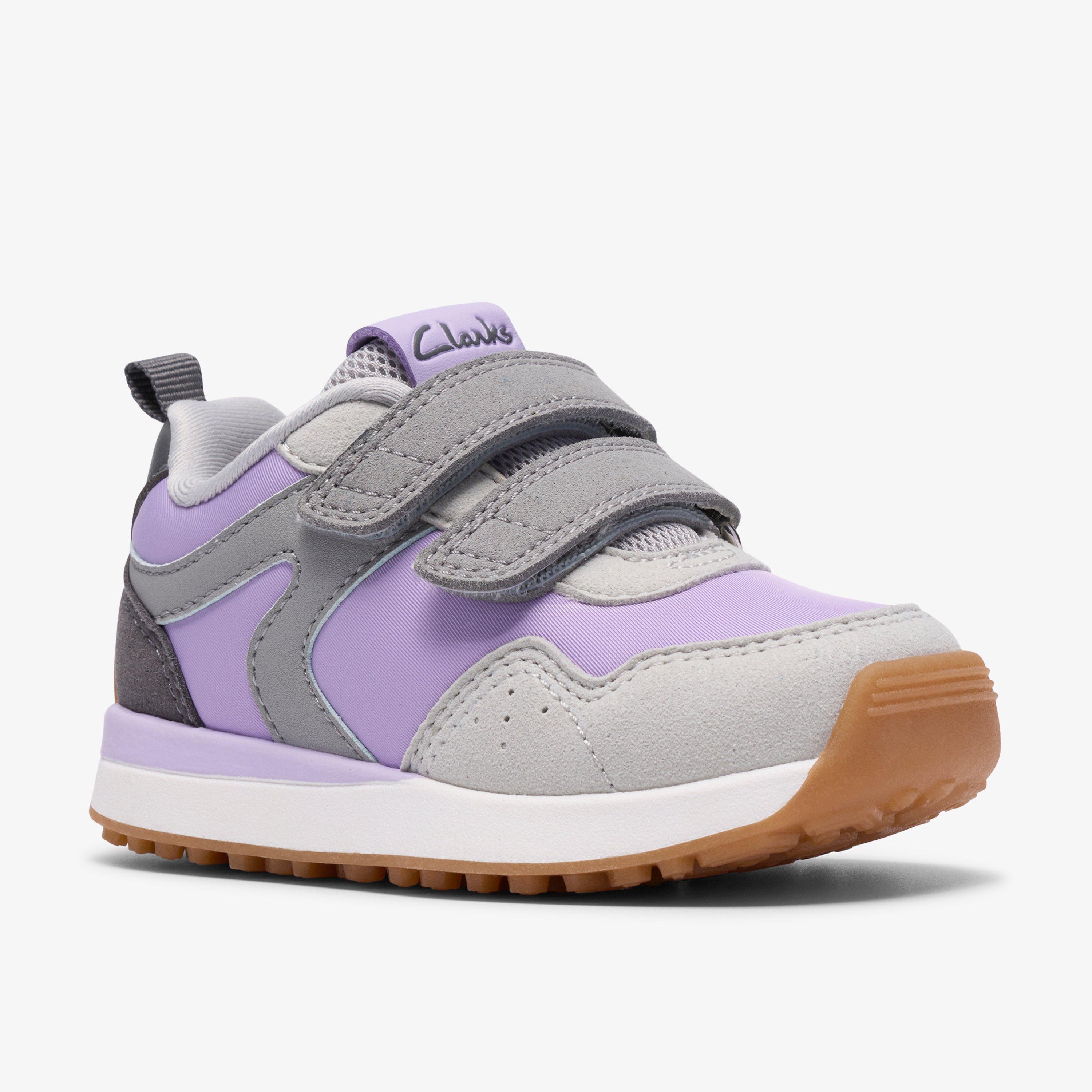 Dyrham Dash Toddler Lilac Combination Trainers Riptape, view 4 of 6
