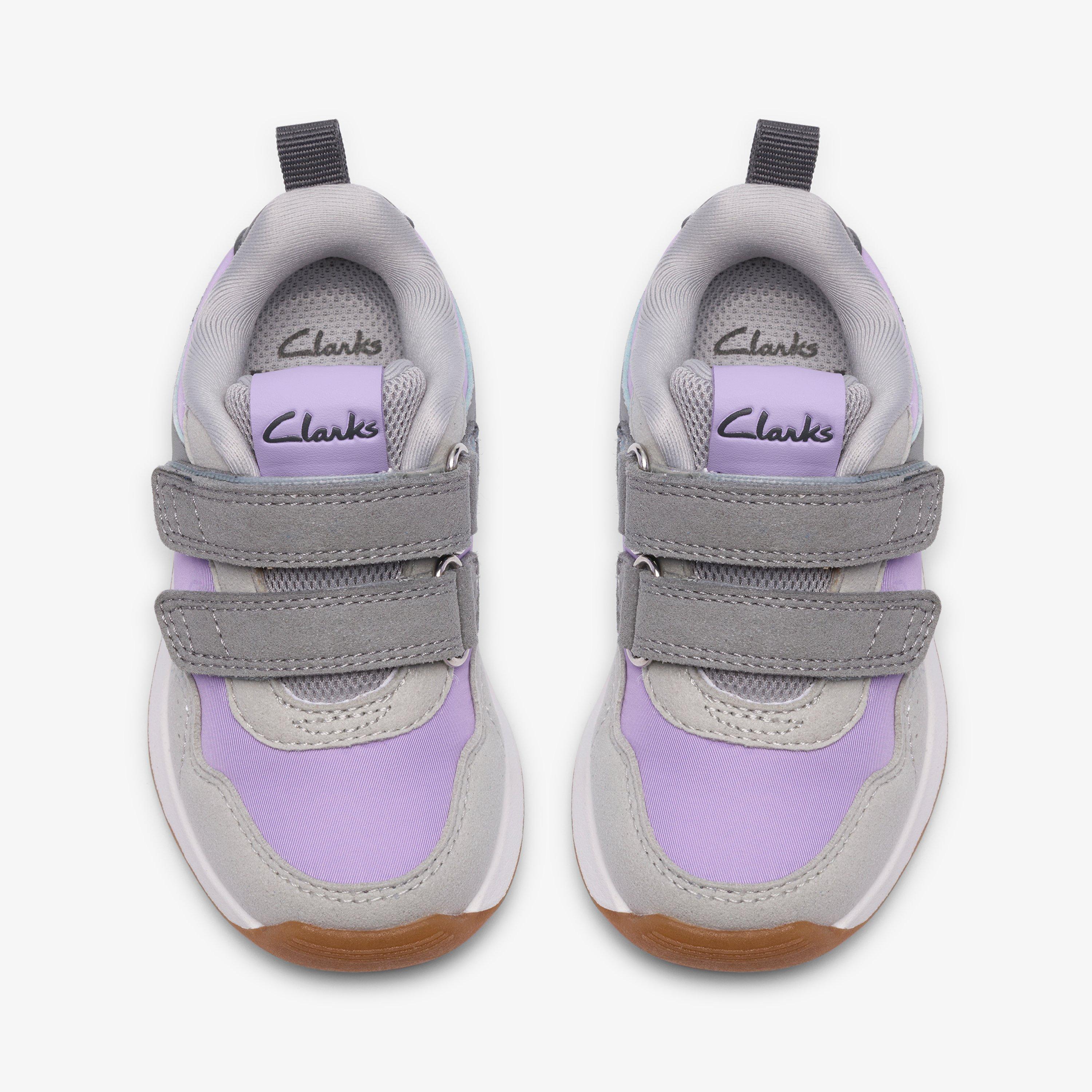 Dyrham Dash Toddler Lilac Combination Trainers Riptape, view 6 of 6