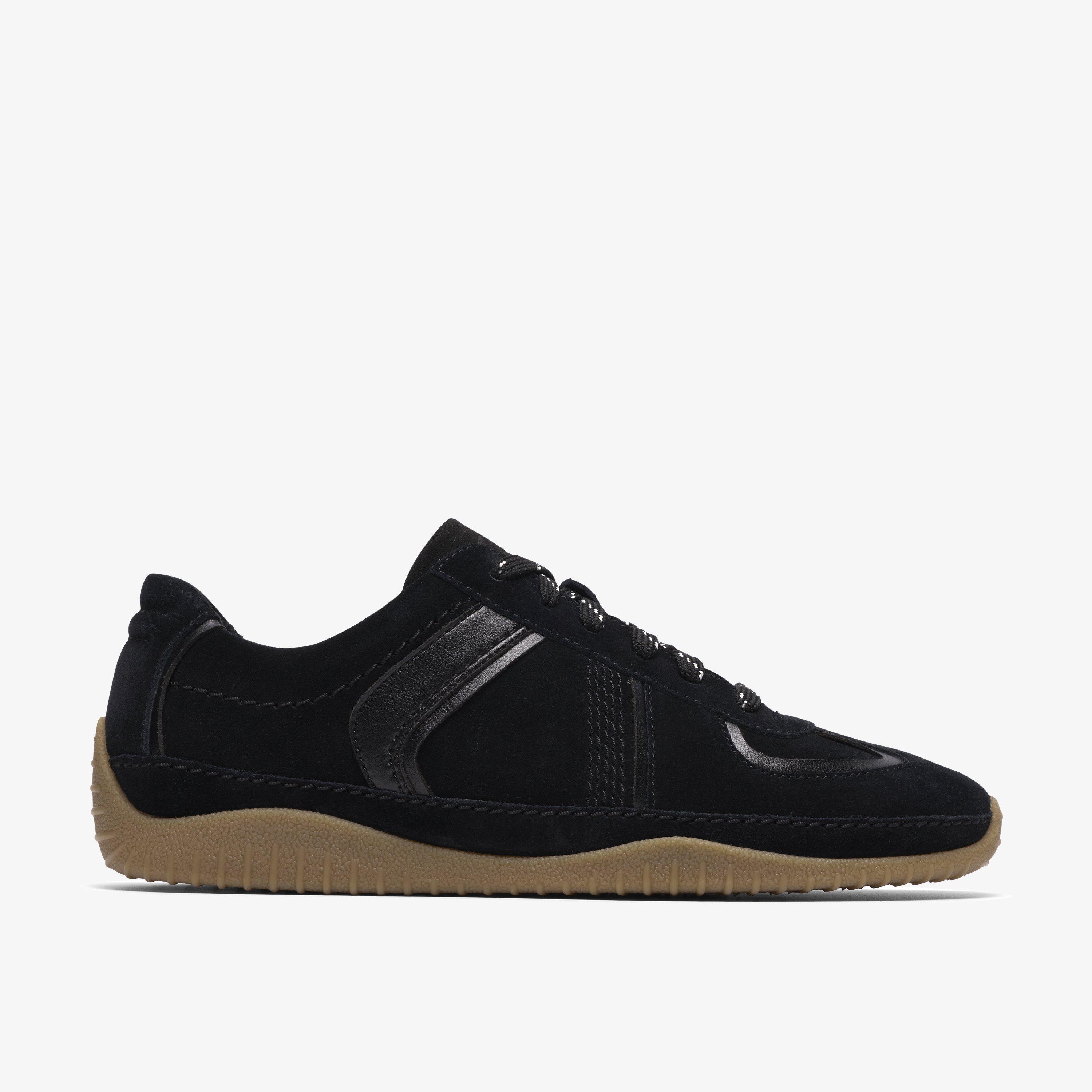 Meridor Lo Black Suede Trainers, view 1 of 6