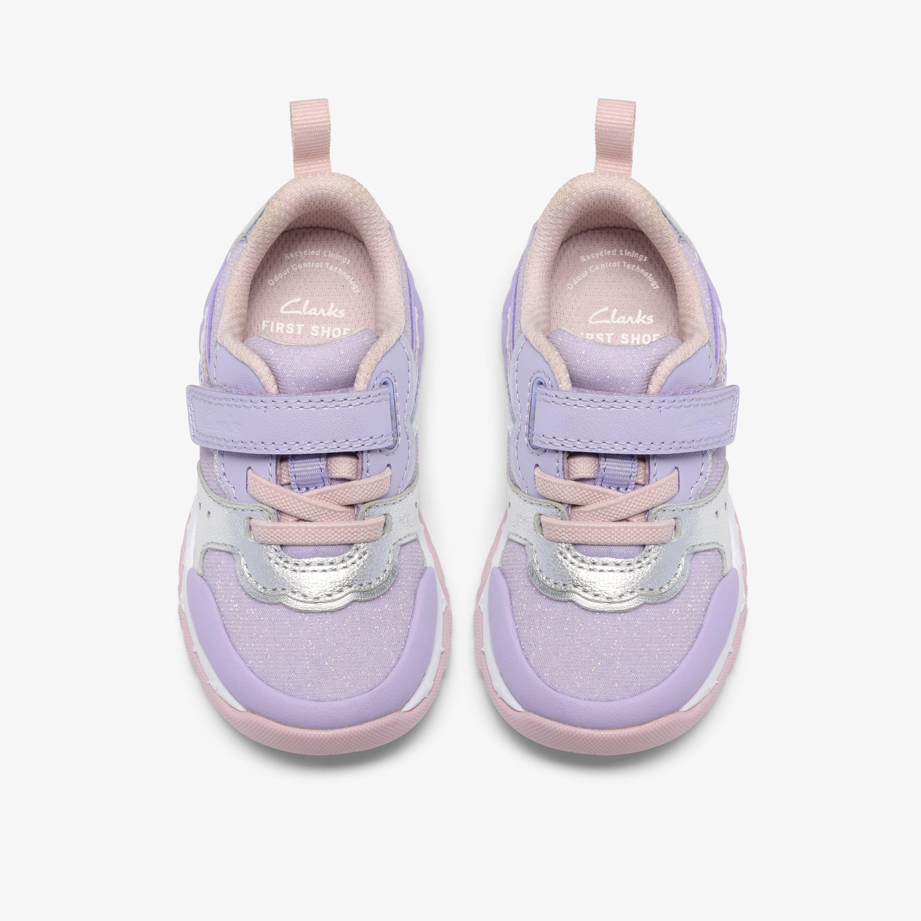 Tidal Hope Toddler Lilac Combination Trainers Lace Up, view 6 of 7