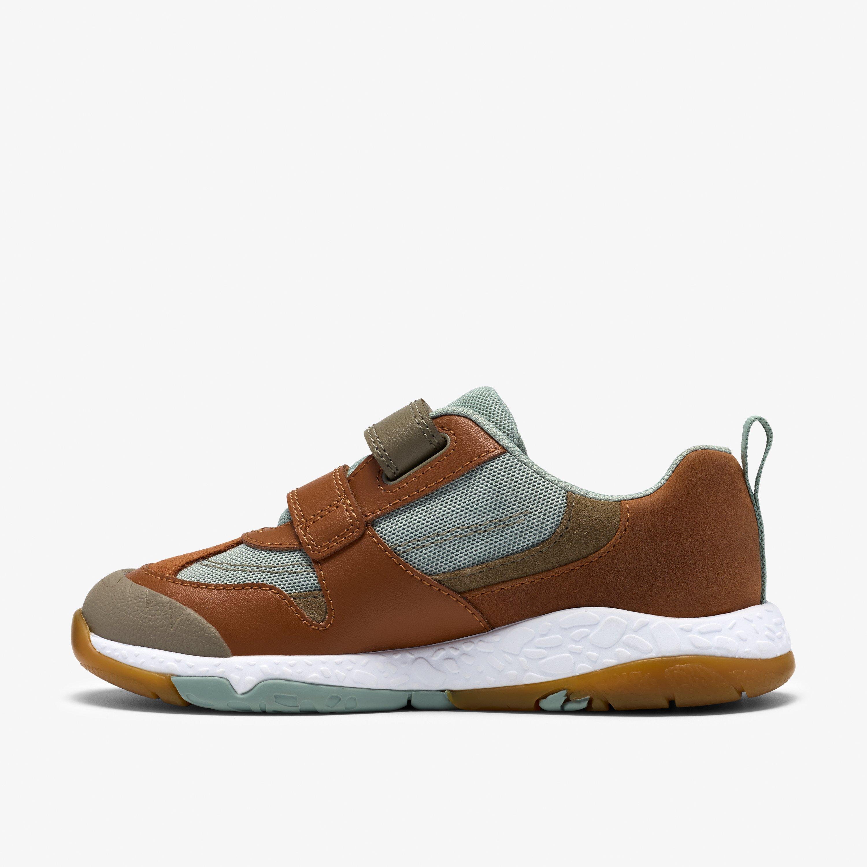 Steggy Soar Kid Tan Combination Trainers, view 2 of 7