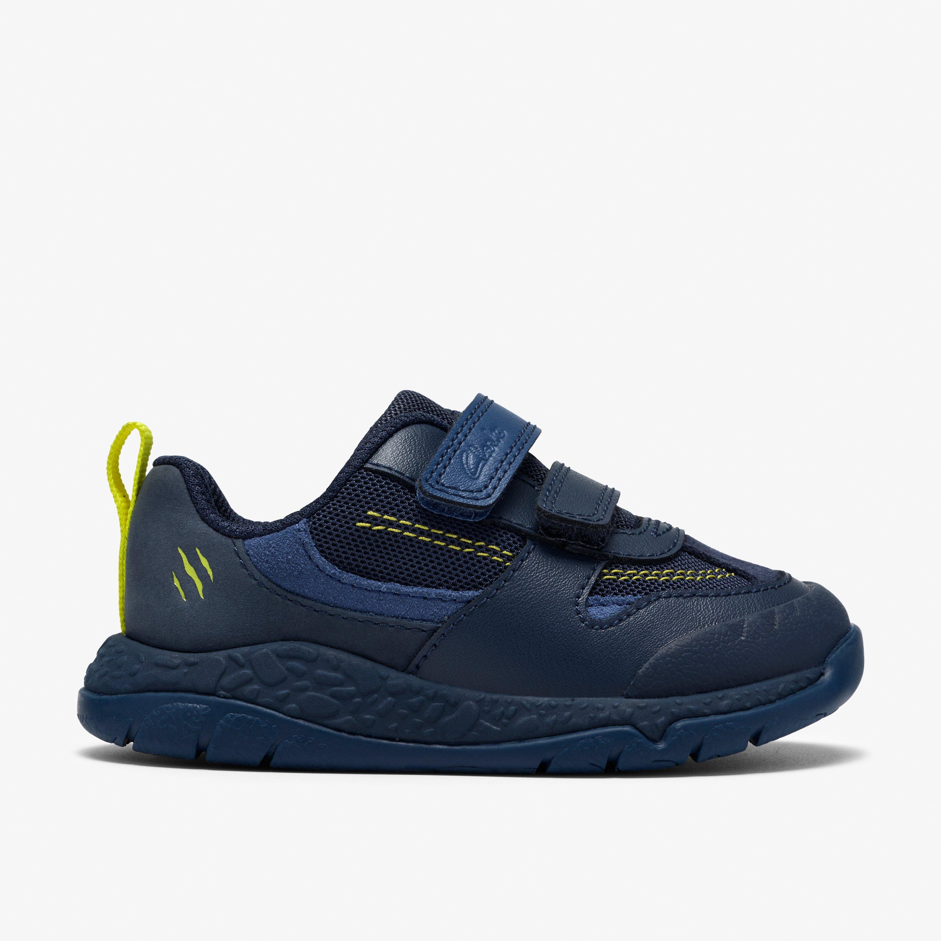Steggy Soar Toddler Navy Combination Trainers, view 1 of 7