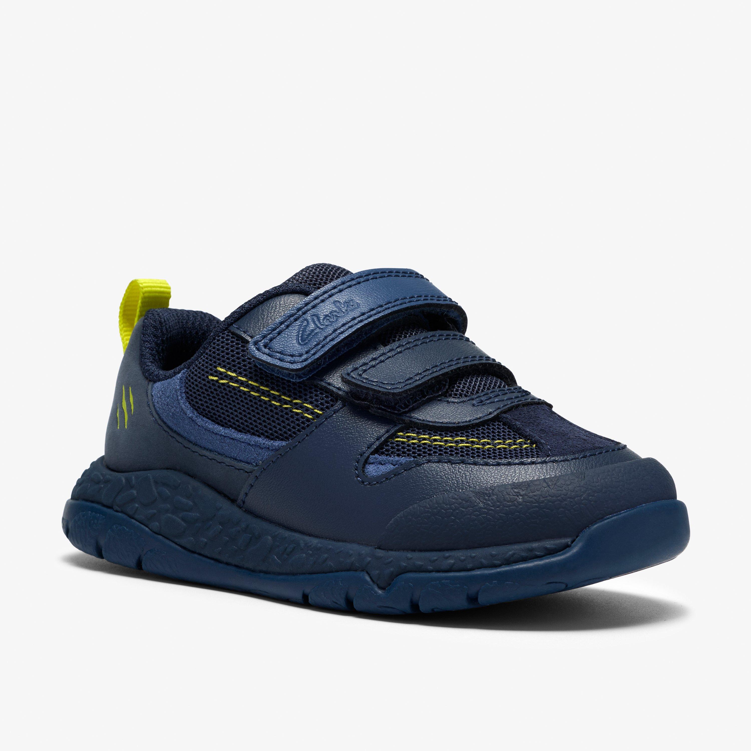 Steggy Soar Toddler Navy Combination Trainers, view 4 of 7