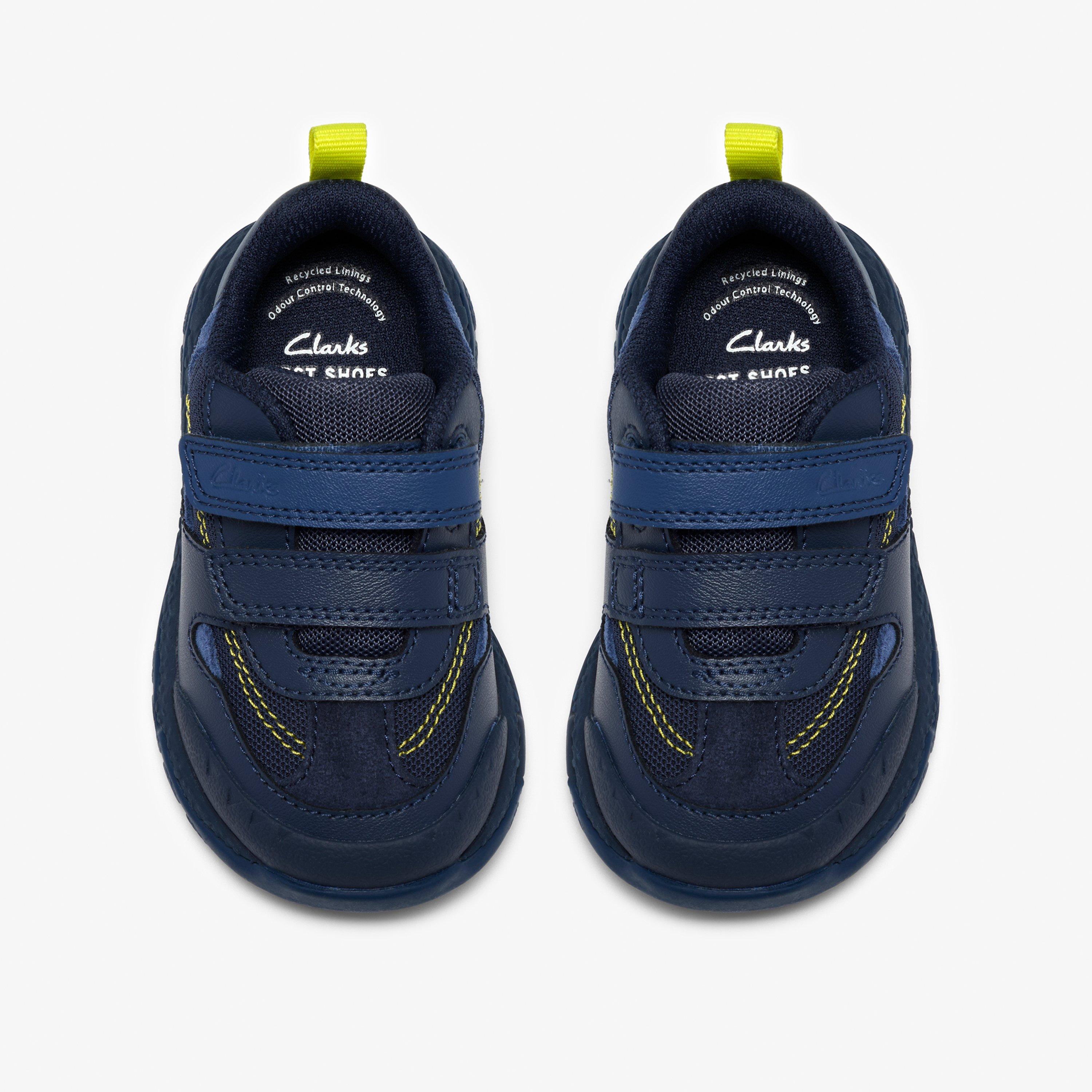 Steggy Soar Toddler Navy Combination Trainers, view 6 of 7