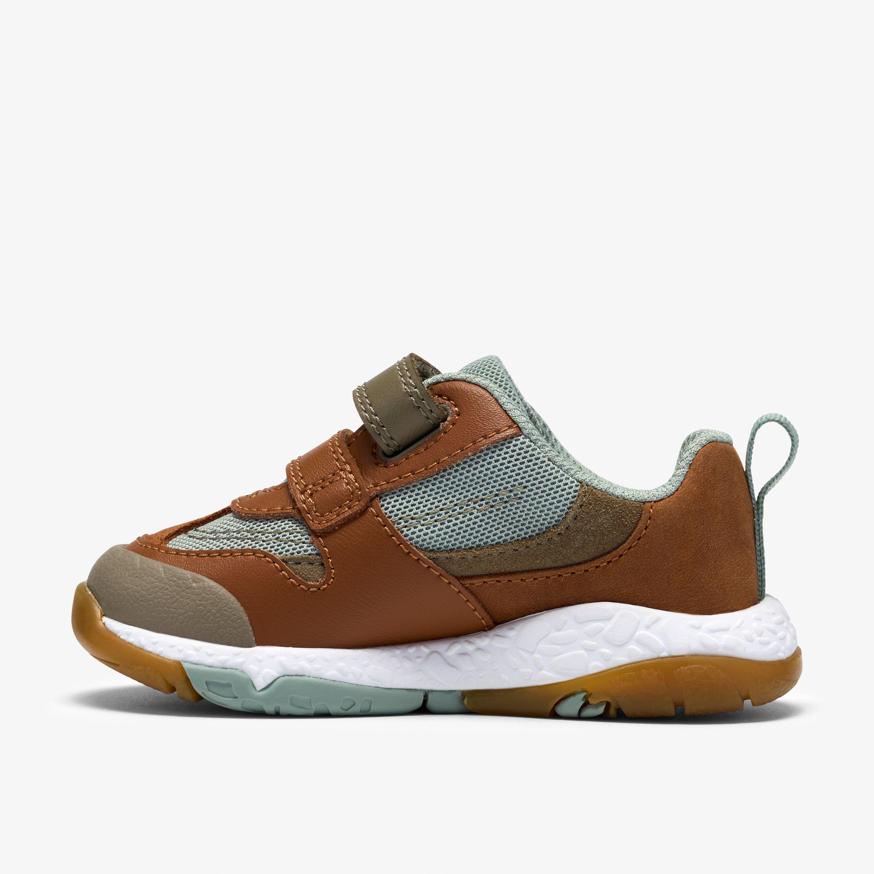 Steggy Soar Toddler Tan Combination Trainers, view 2 of 7