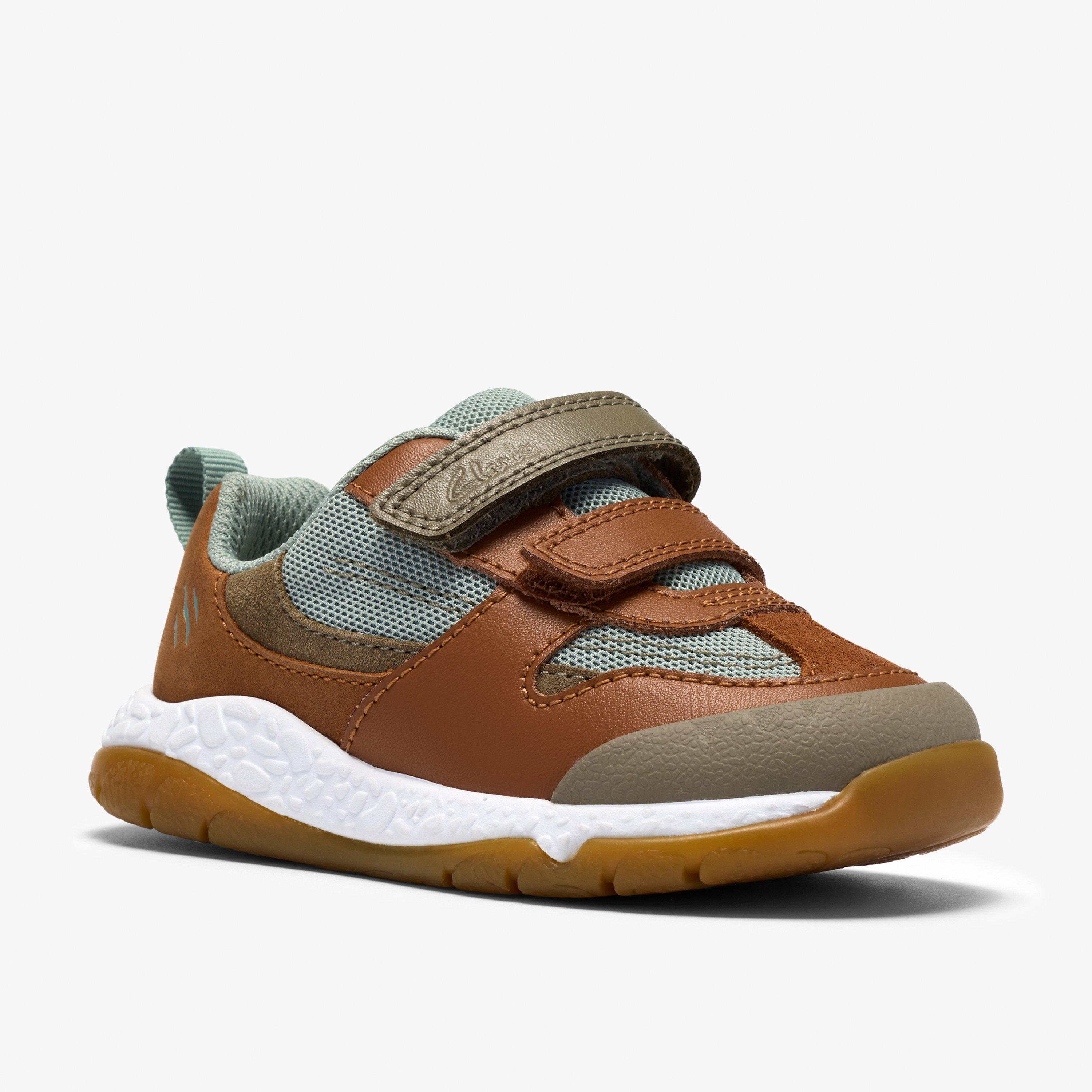 Steggy Soar Toddler Tan Combination Trainers, view 4 of 7