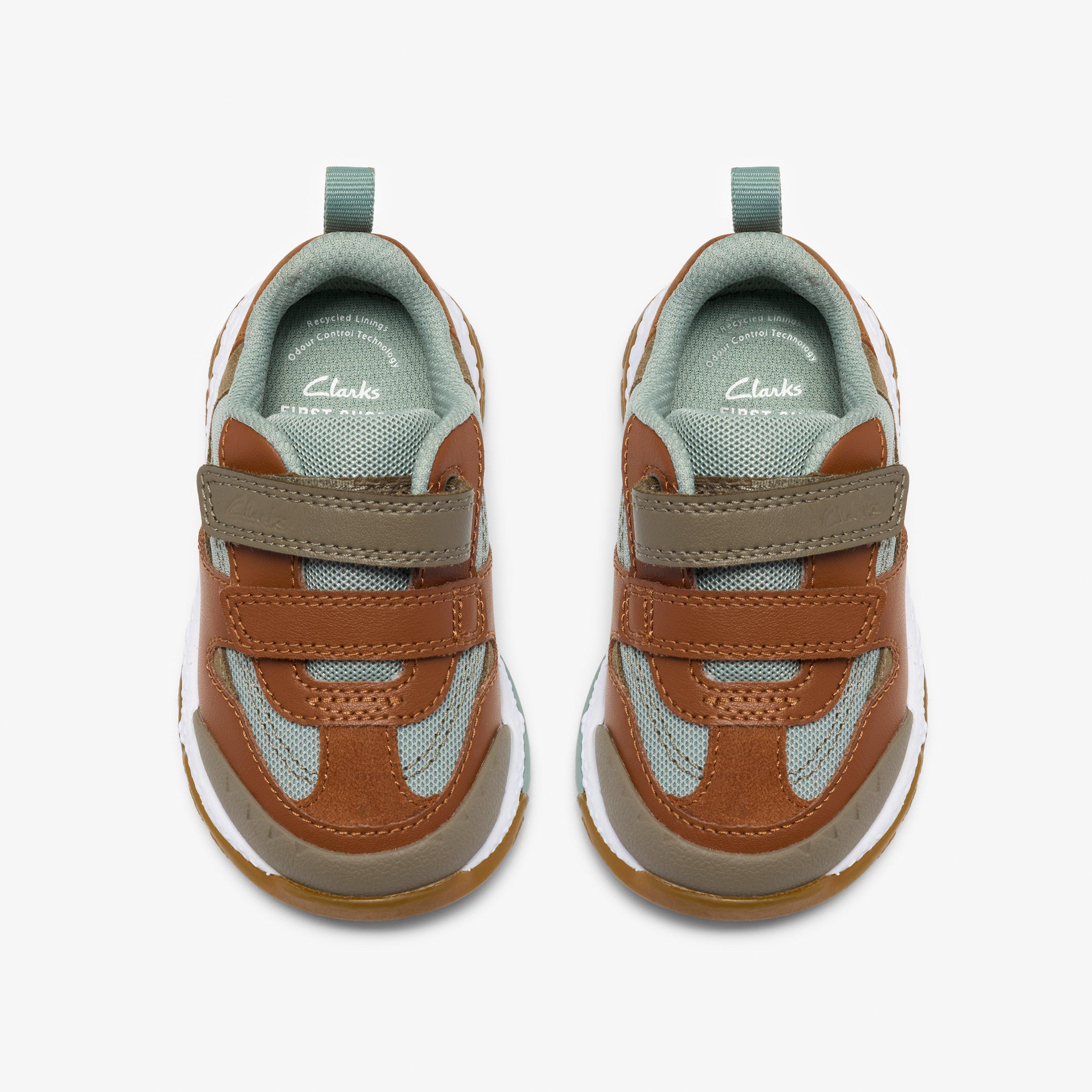 Steggy Soar Toddler Tan Combination Trainers, view 6 of 7