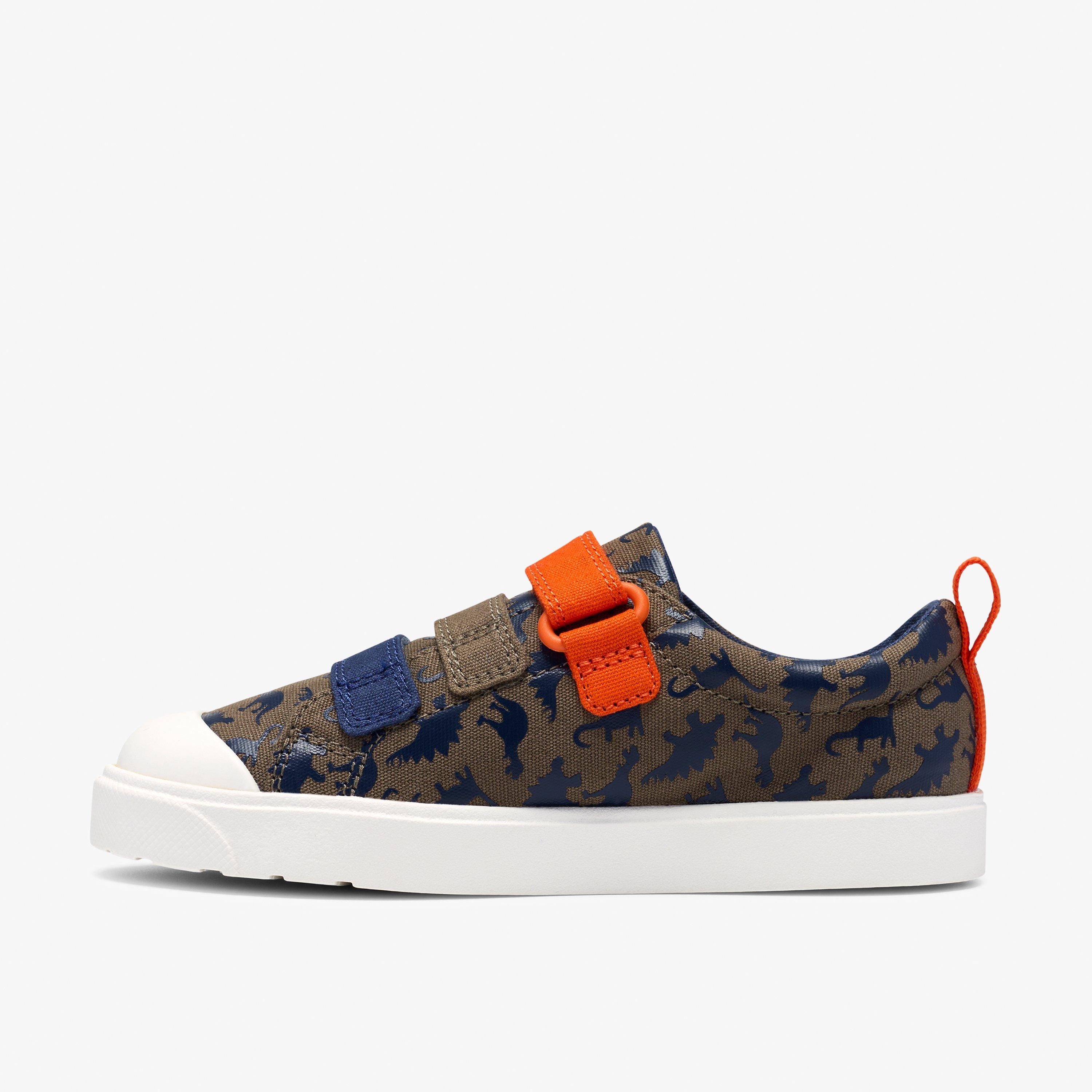 City Path Kid Khaki Print Canvas Riptape, view 2 of 6