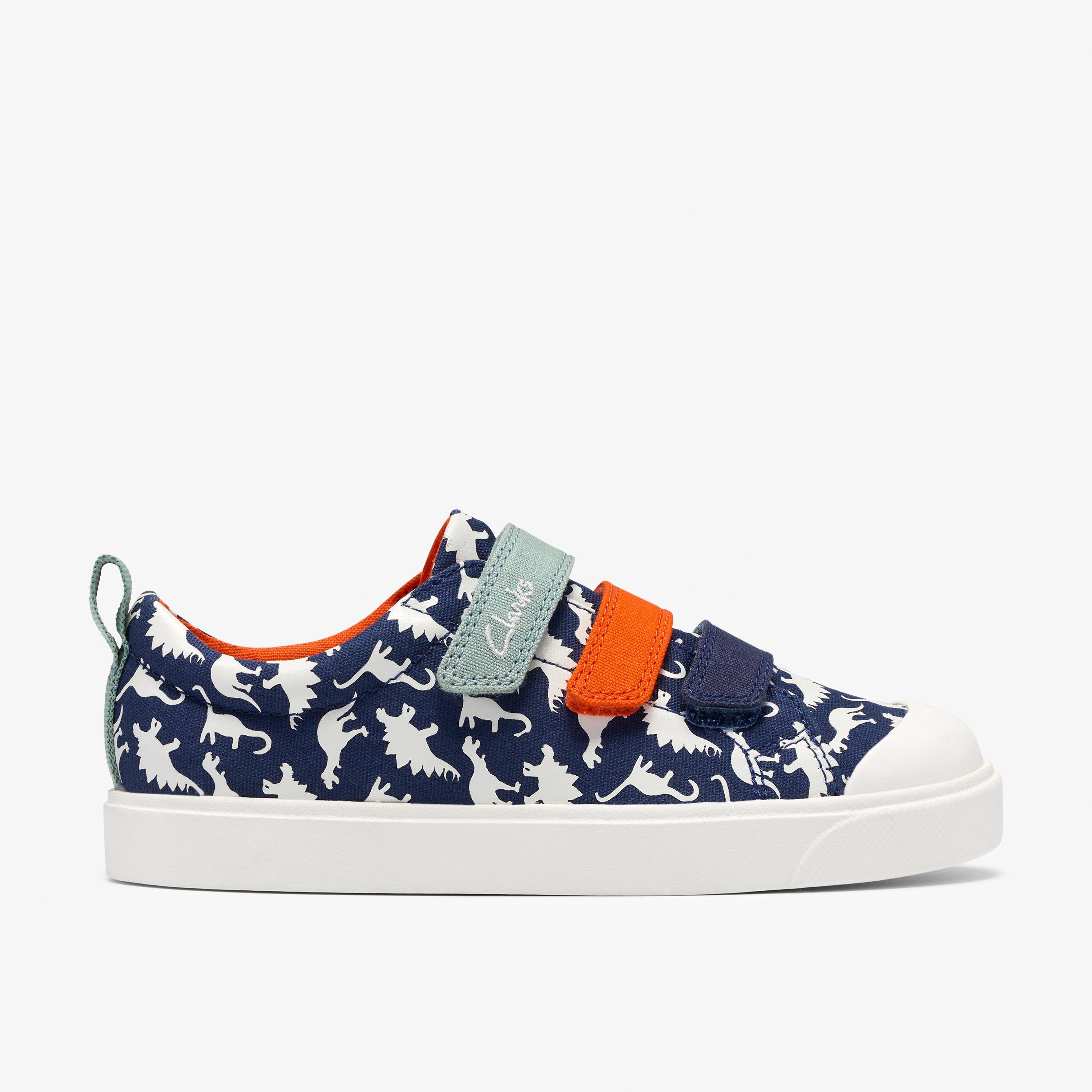 City Path Kid Navy/White Canvas Riptape, view 1 of 6