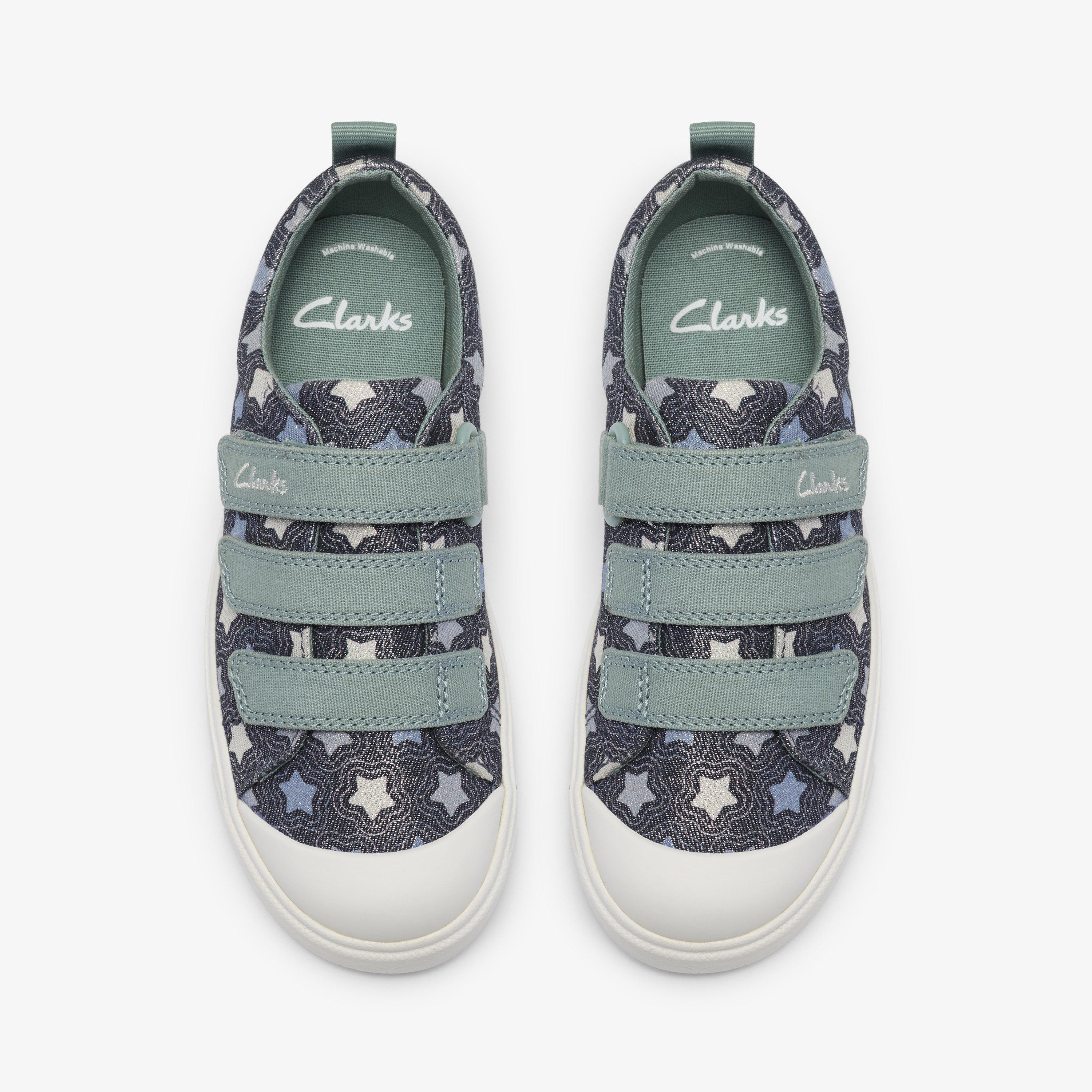 City Path Kid Navy Print Canvas Riptape, view 6 of 6