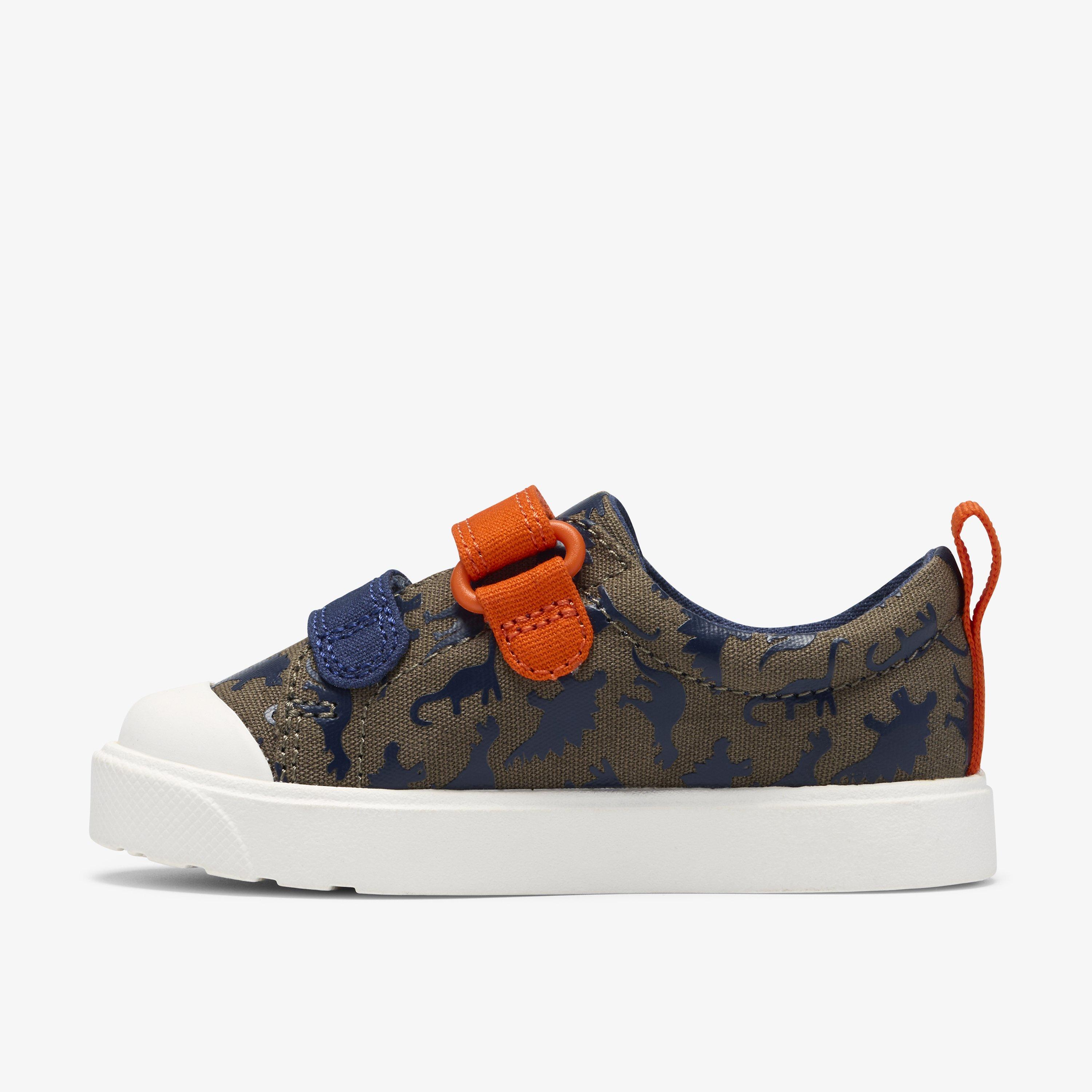 City Path Toddler Khaki Print Canvas Riptape, view 2 of 6