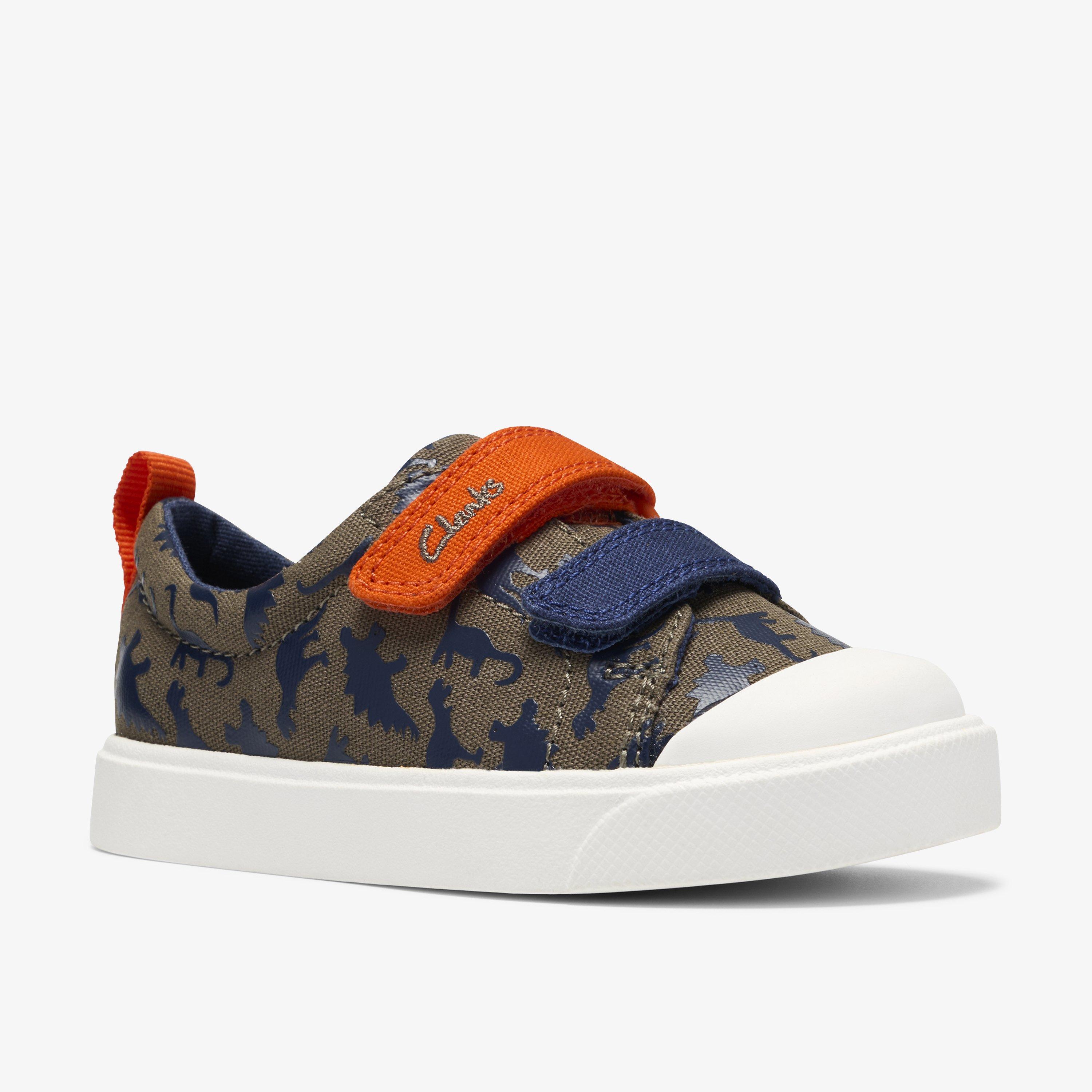 City Path Toddler Khaki Print Canvas Riptape, view 4 of 6