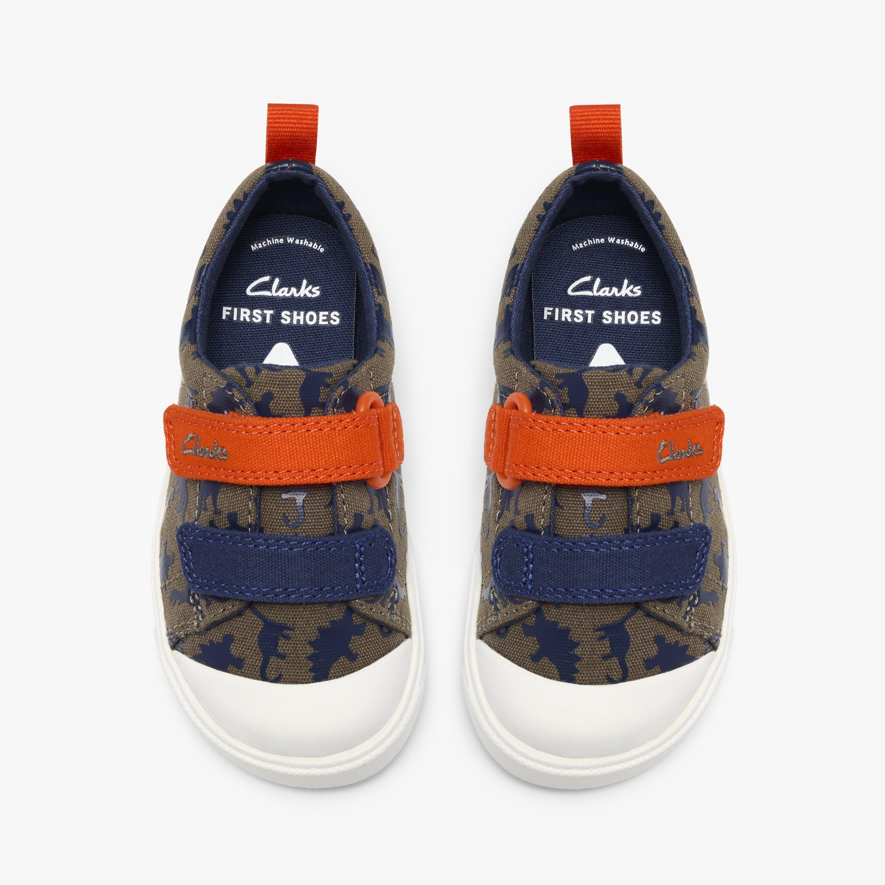 City Path Toddler Khaki Print Canvas Riptape, view 6 of 6