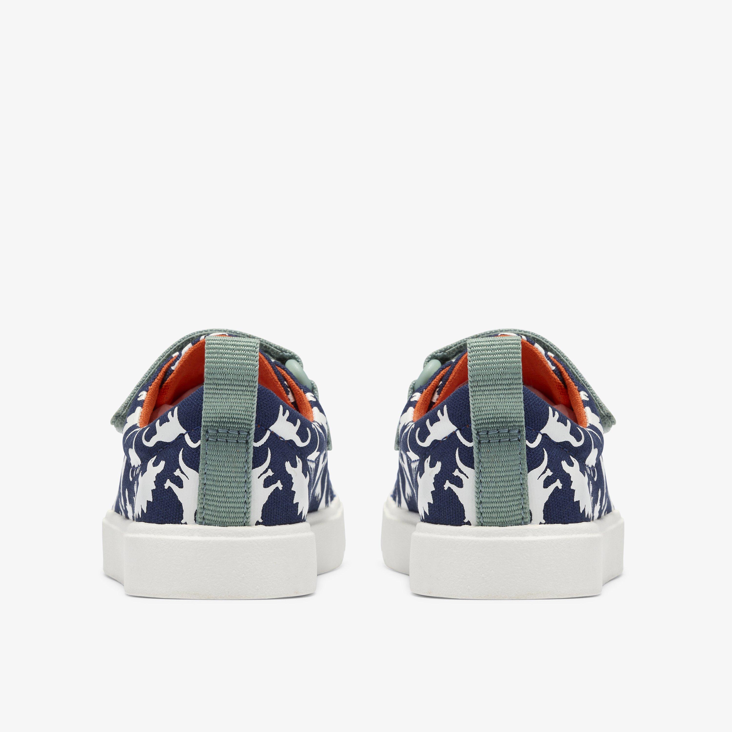 City Path Toddler Navy Print Canvas Riptape, view 5 of 6