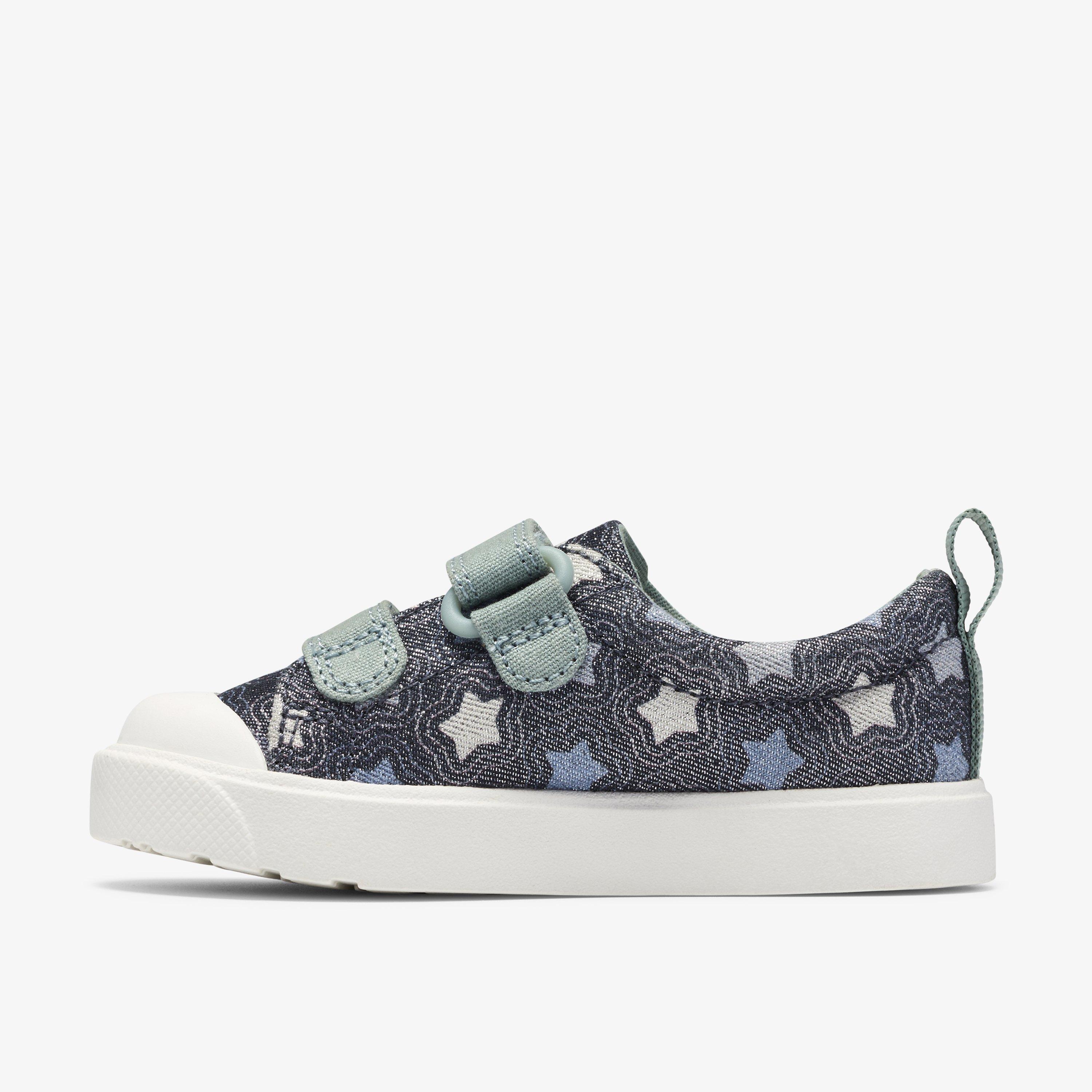 City Path Toddler Navy Print Canvas Riptape, view 2 of 6
