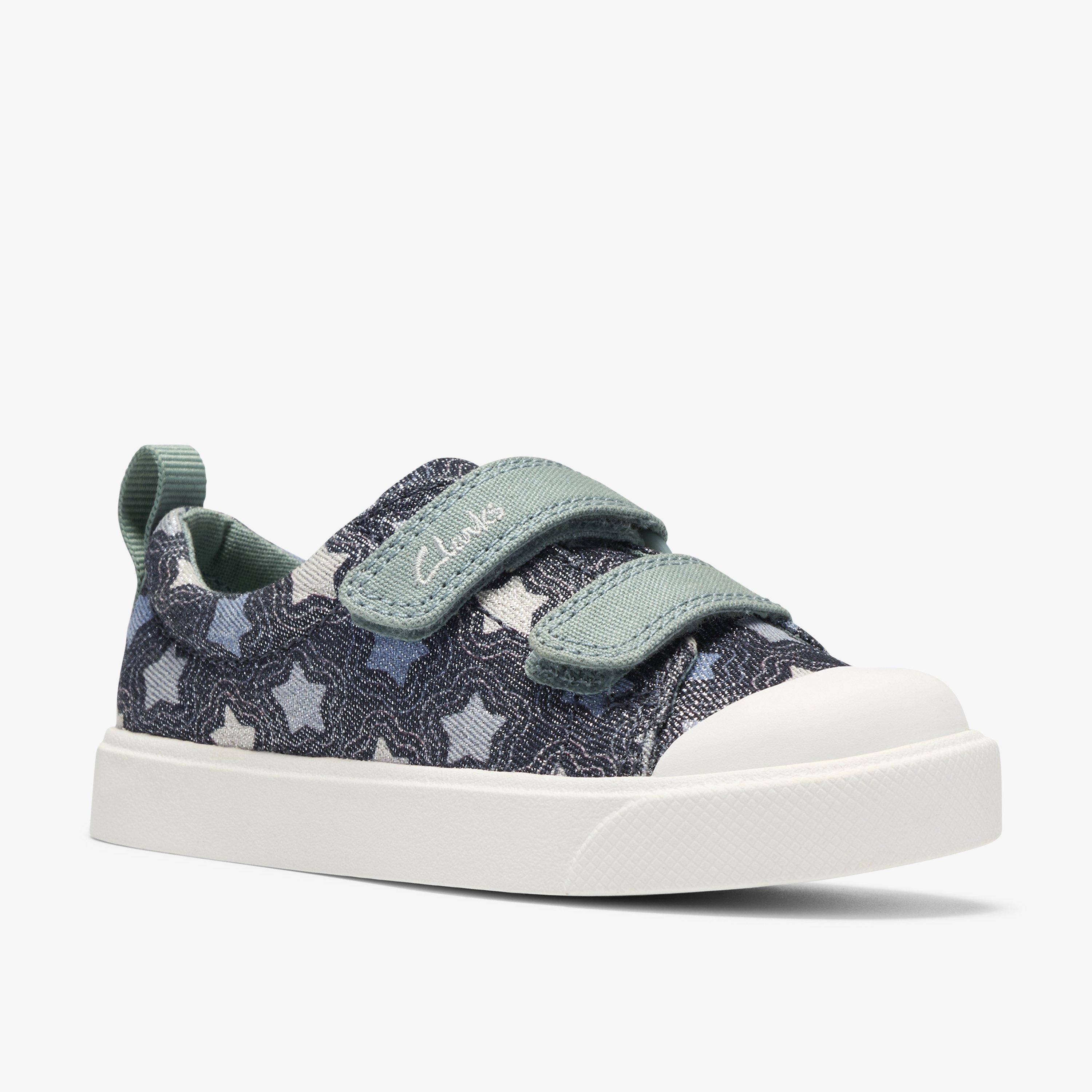 City Path Toddler Navy Print Canvas Riptape, view 4 of 6