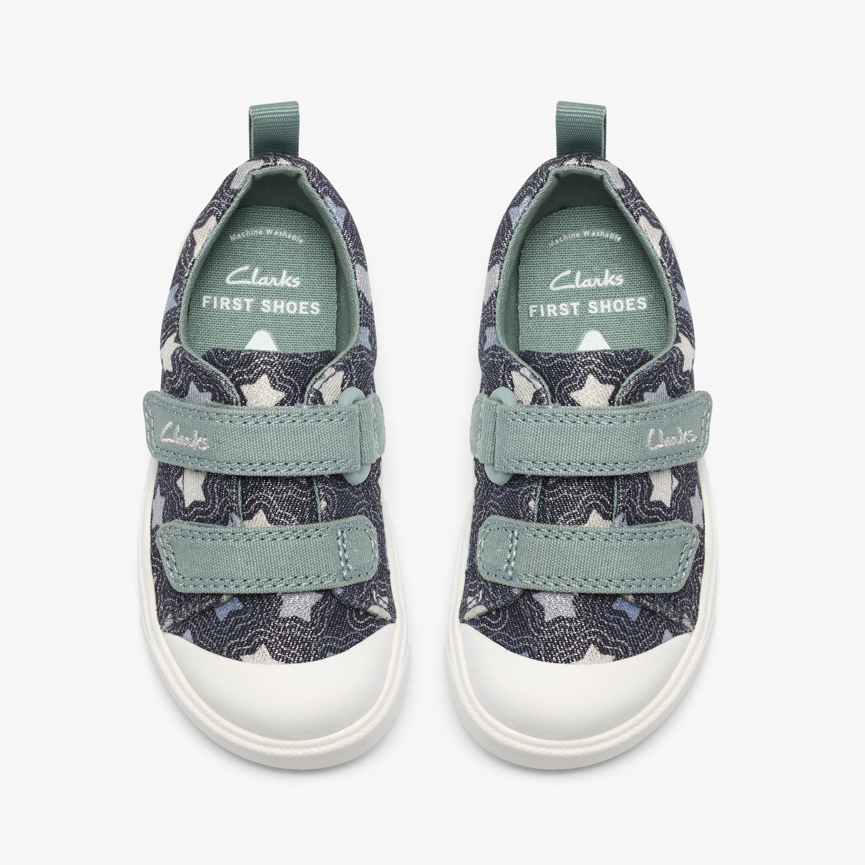 City Path Toddler Navy Print Canvas Riptape, view 6 of 6