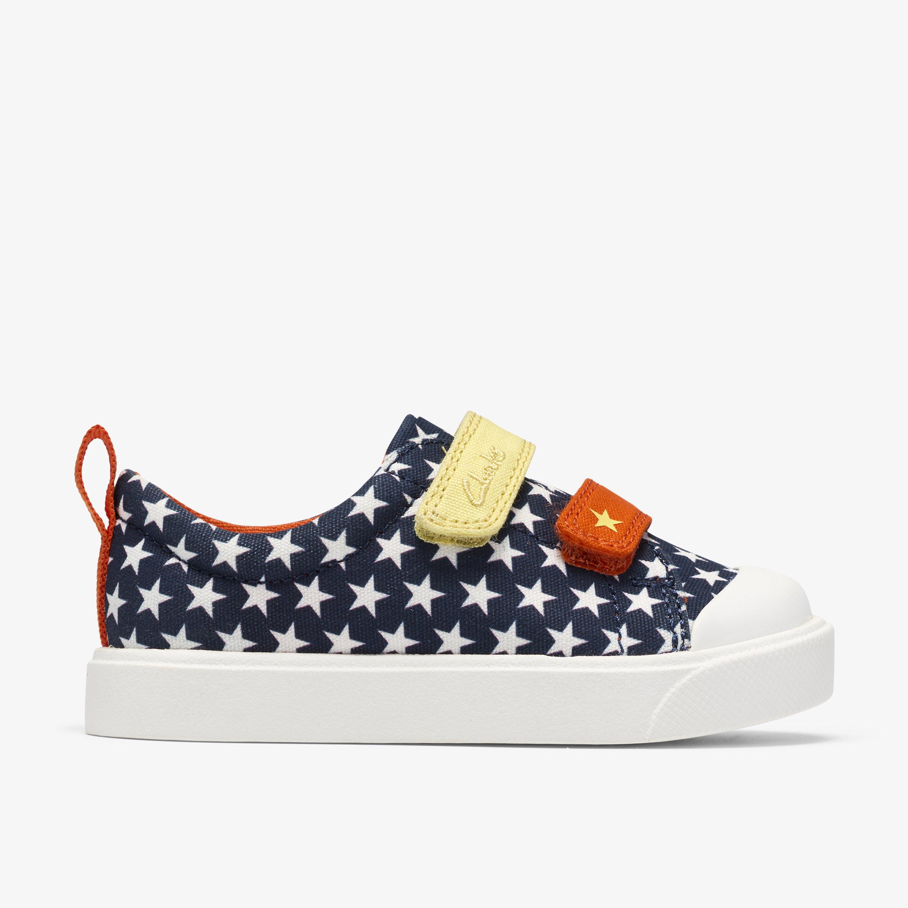 City Dazzle Toddler Navy/White Canvas Riptape, view 1 of 6