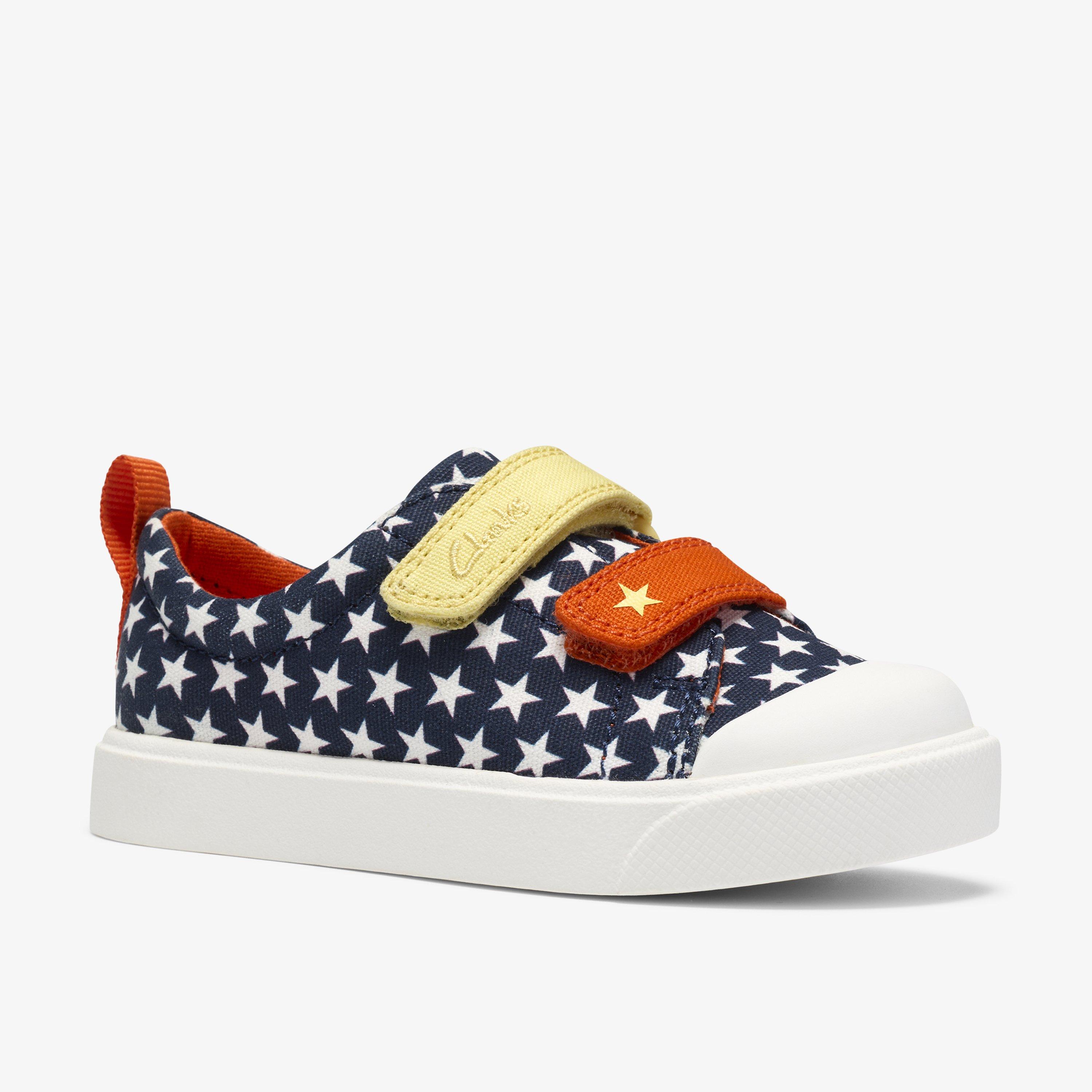 City Dazzle Toddler Navy/White Canvas Riptape, view 4 of 6